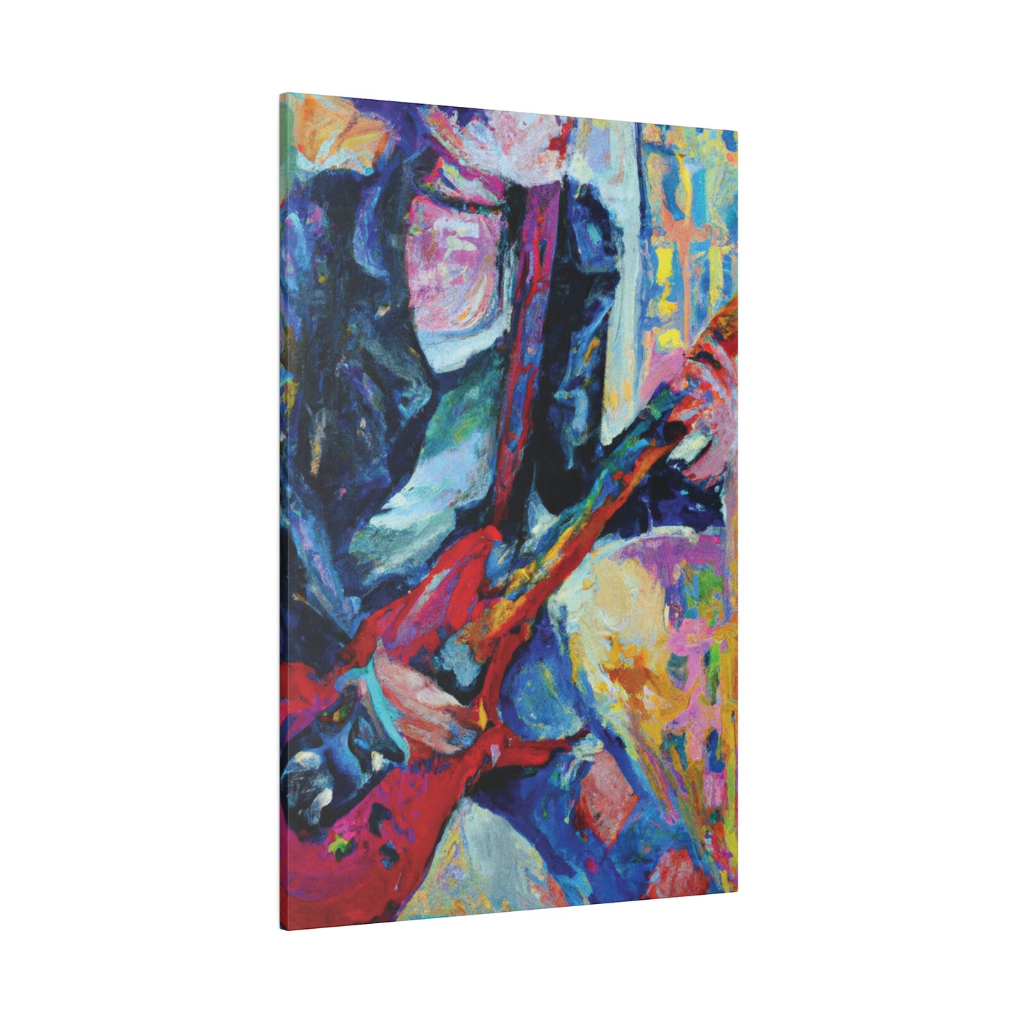 4512K - Rockstar Oil Painting Style Print | Poster | Home Decor | Wall Art | Music Art | Canvas