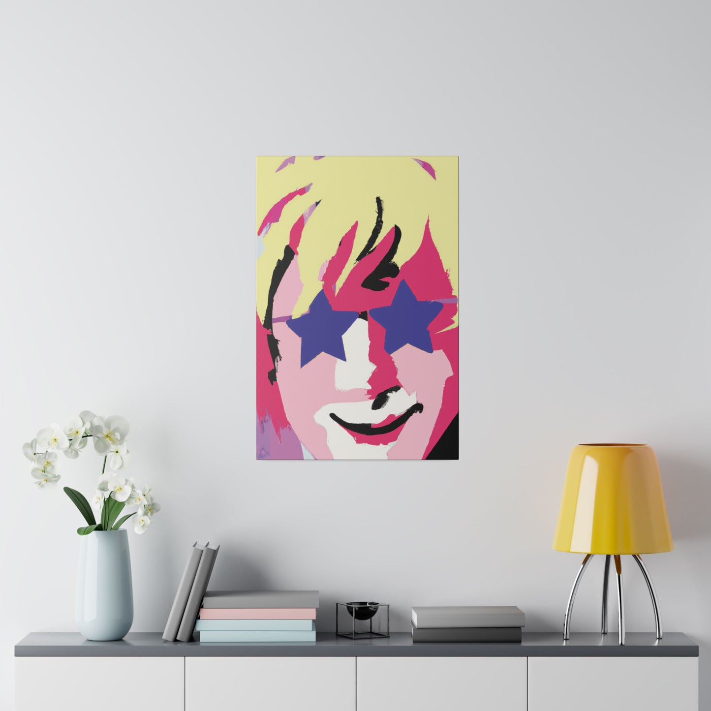 3558K - Rockstar Painting Print | Face | Abstract | Poster | Home Decor | Wall Art | Music Art | Canvas