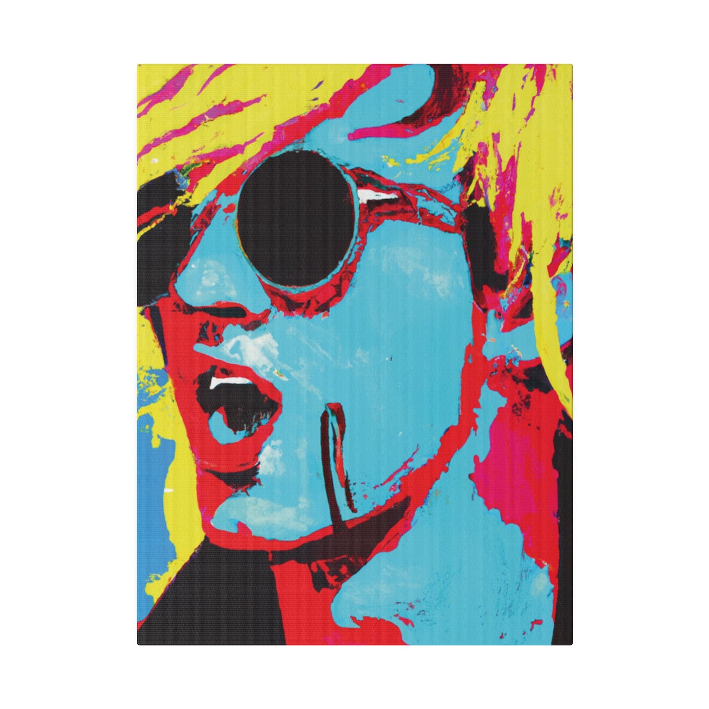 7198K - Rockstar Painting Print | Face | Abstract | Poster | Home Decor | Wall Art | Music Art | Canvas