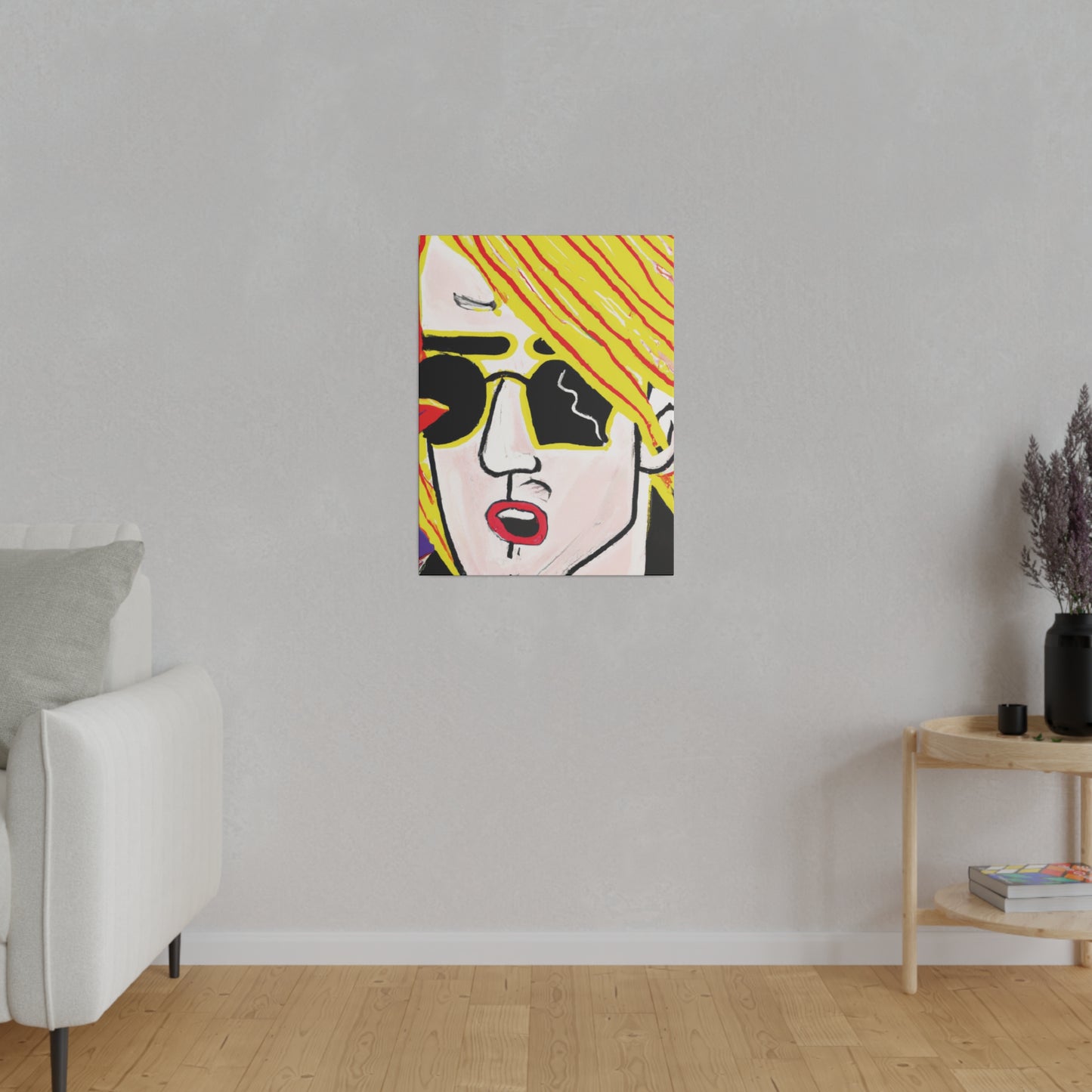 239G - Rockstar Painting Print | Face | Abstract | Poster | Home Decor | Wall Art | Music Art | Canvas