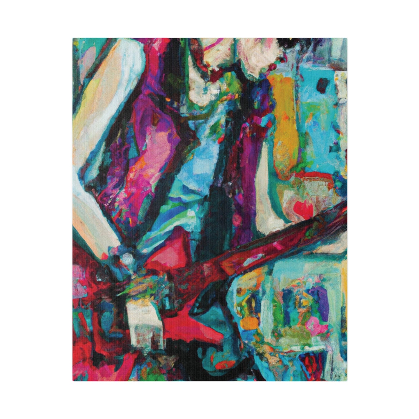 8398K - Rockstar Oil Painting Style Print | Poster | Home Decor | Wall Art | Music Art | Canvas