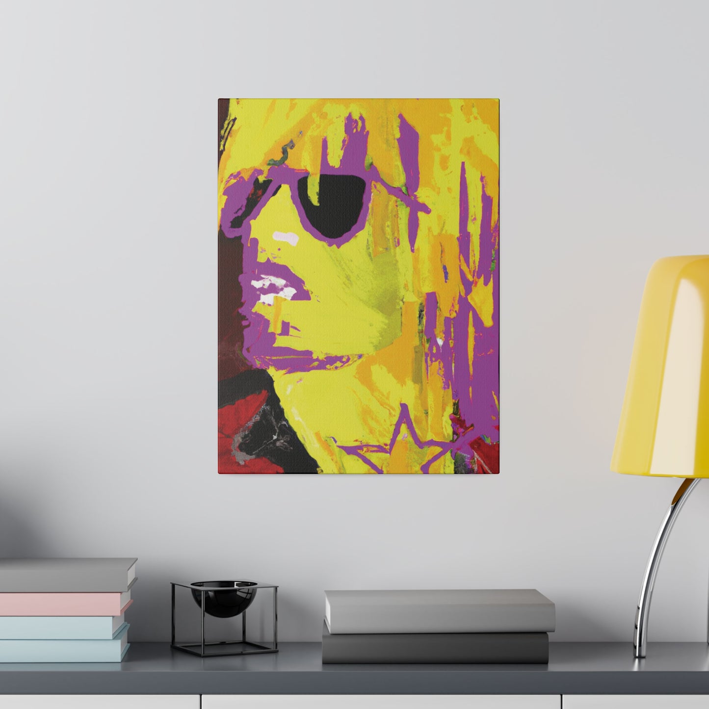 138G - Rockstar Painting Print | Face | Abstract | Poster | Home Decor | Wall Art | Music Art | Canvas