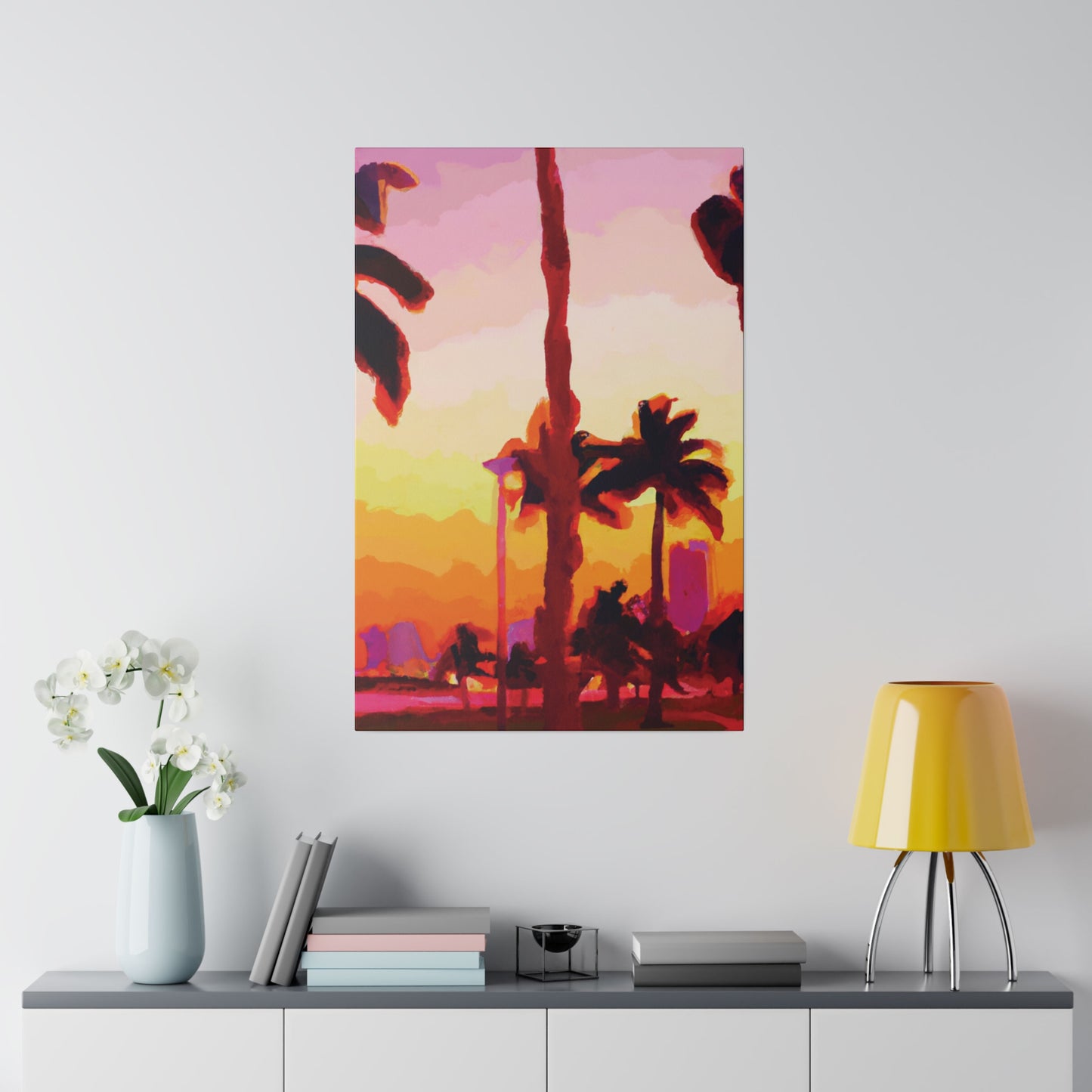 7016Q - Miami Beach Sunset Painting Print | Miami | Beach | Sunset | Poster | Home Decor | Wall Art | Canvas