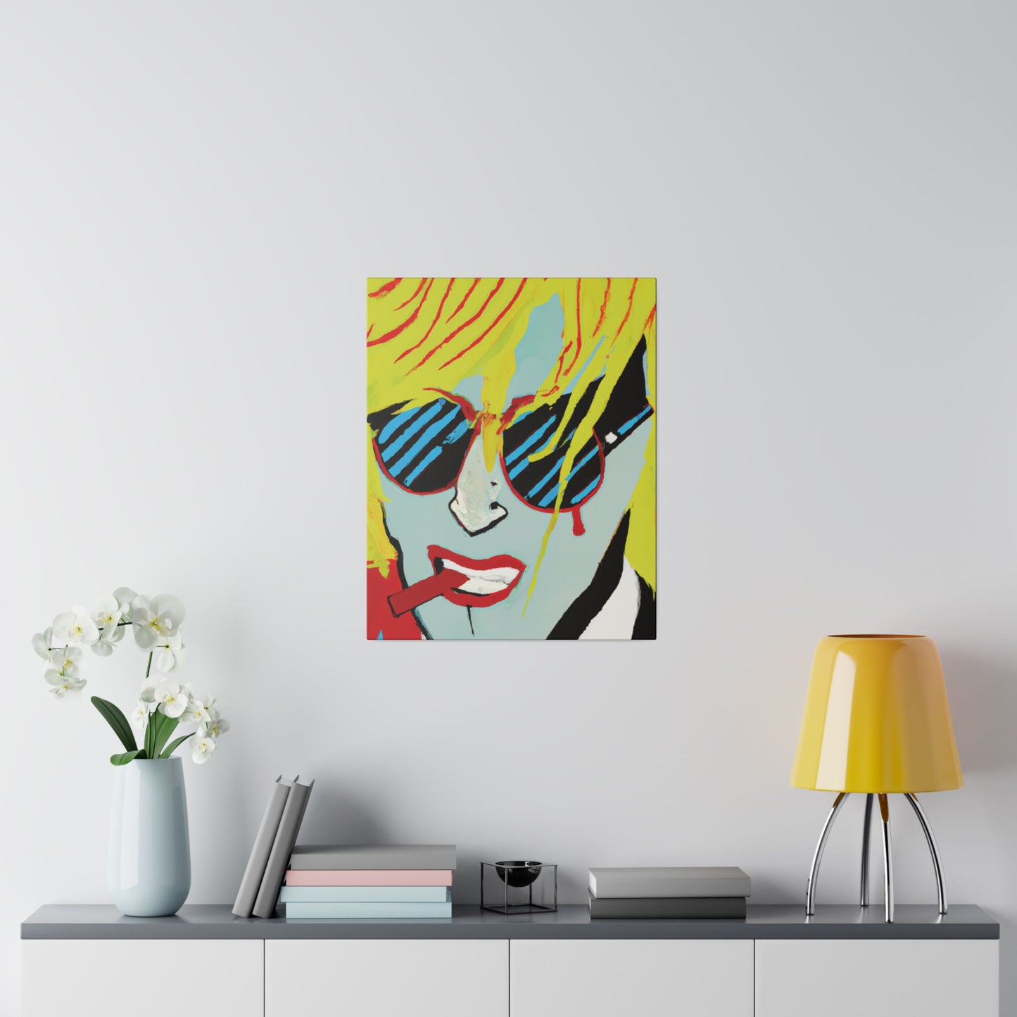 3122Y - Rockstar Painting Print | Face | Abstract | Poster | Home Decor | Wall Art | Music Art | Canvas