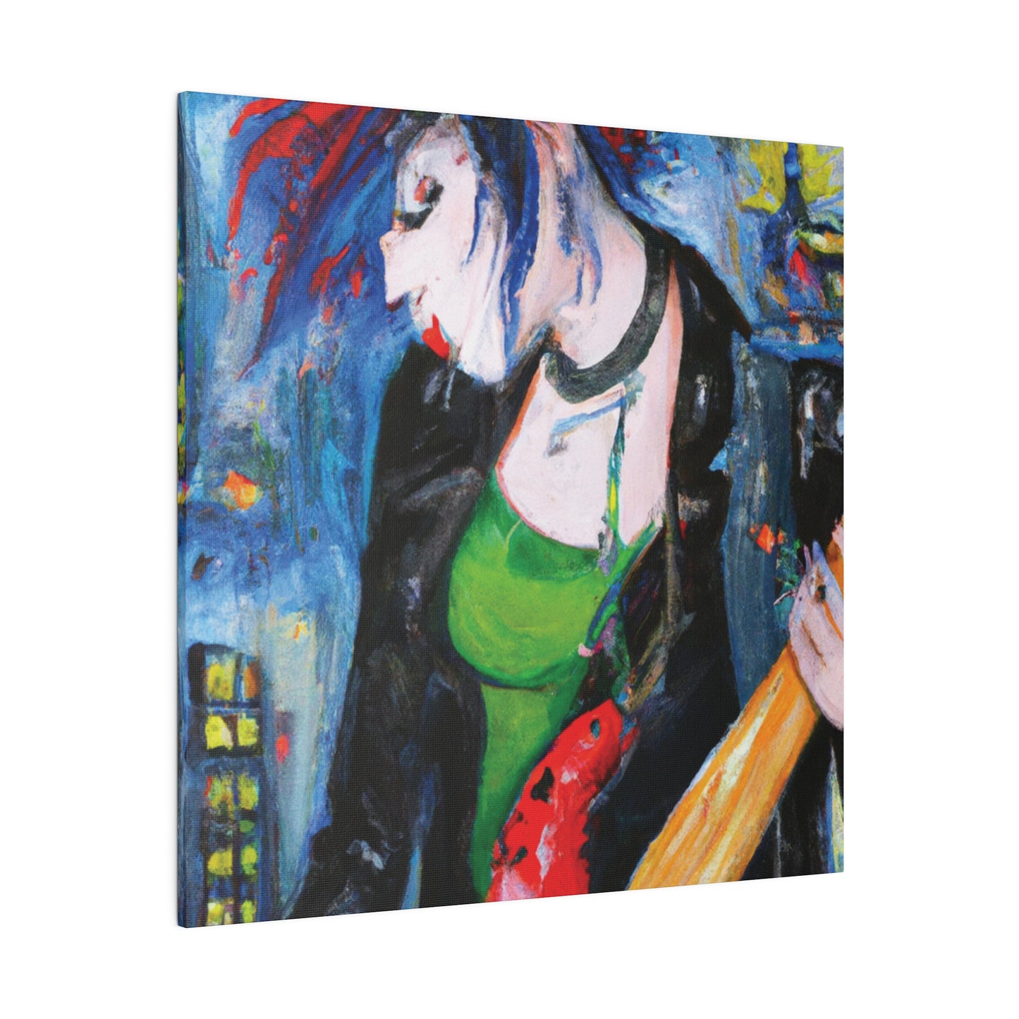 9423T - Rockstar Oil Painting Style Print | Poster | Home Decor | Wall Art | Music Art | Canvas