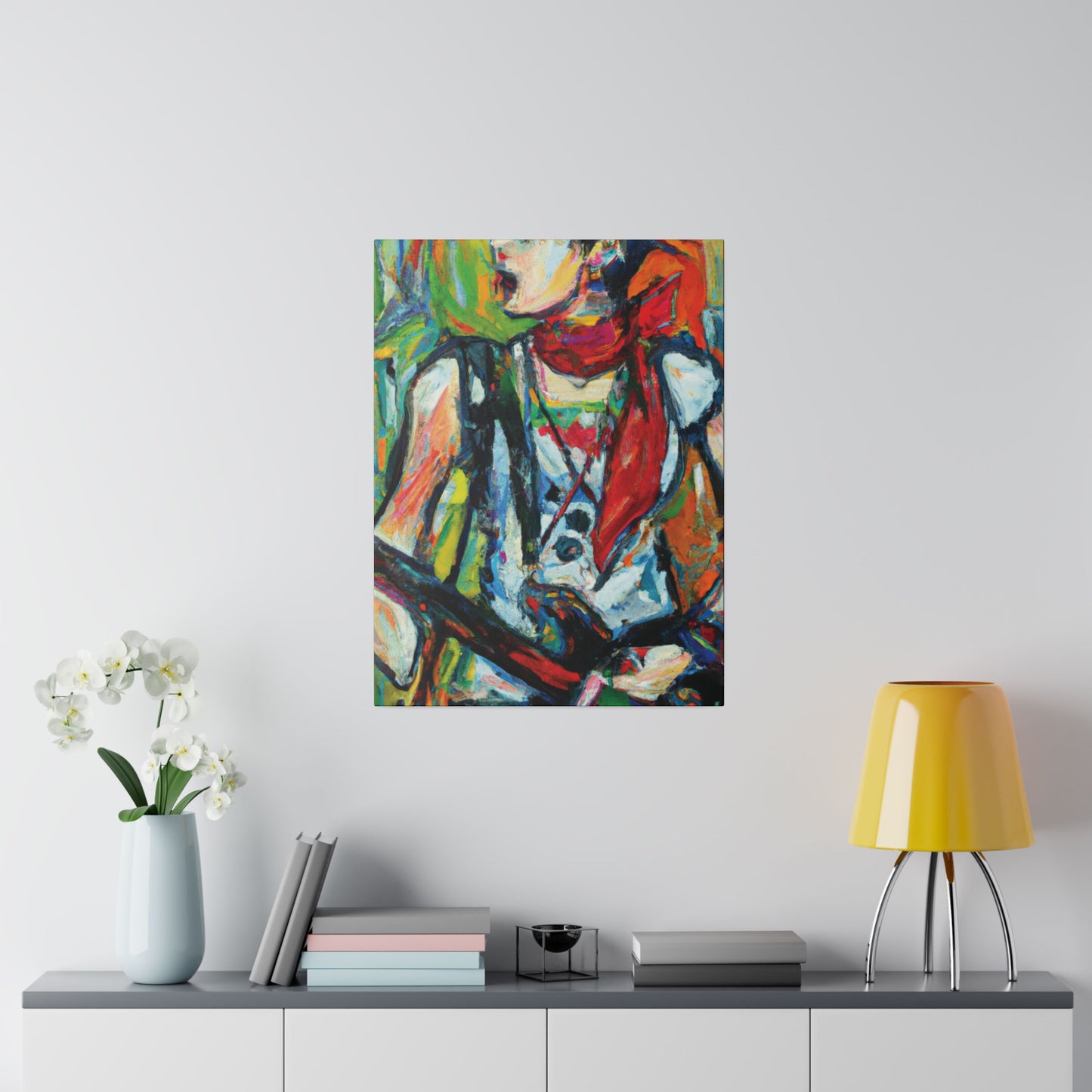 3713A - Rockstar Oil Painting Style Print | Poster | Home Decor | Wall Art | Music Art | Canvas