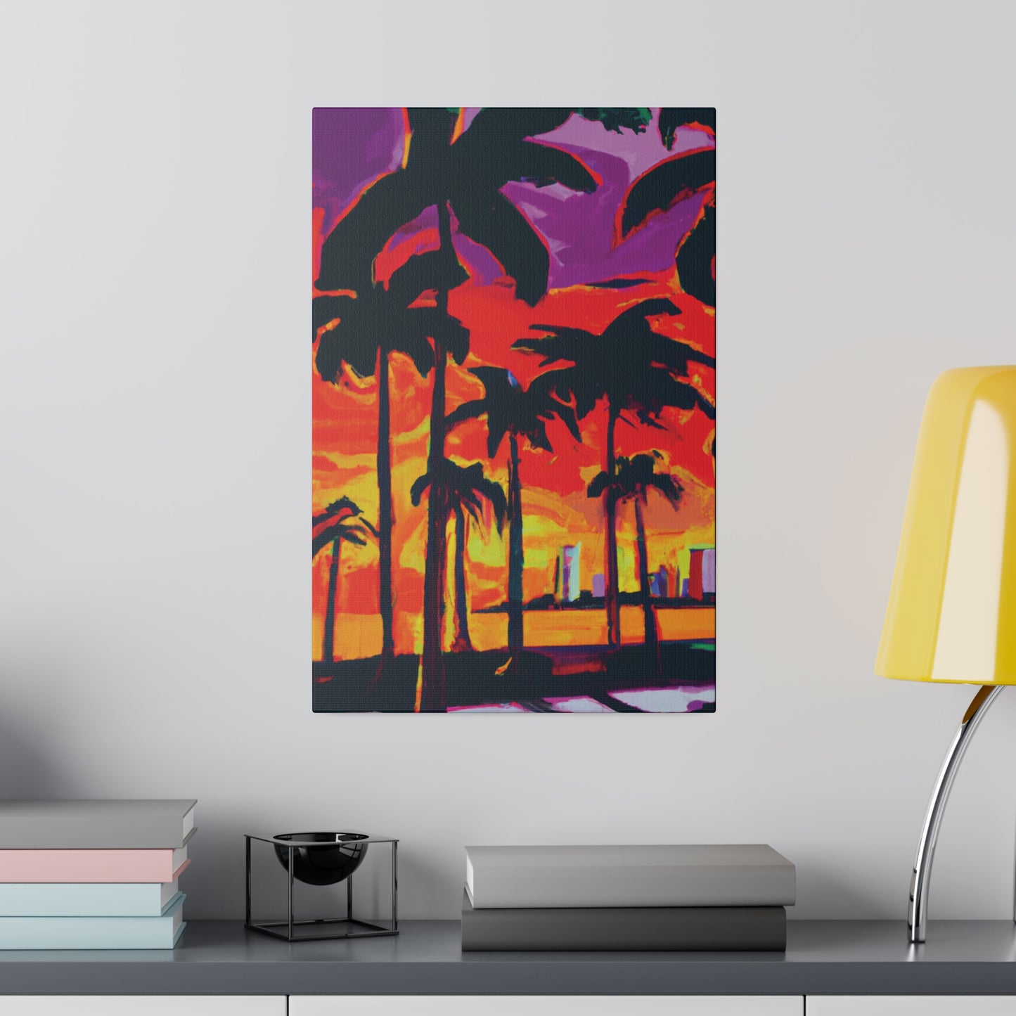 3128K - Miami Beach Sunset Painting Print | Miami | Beach | Sunset | Poster | Home Decor | Wall Art | Canvas