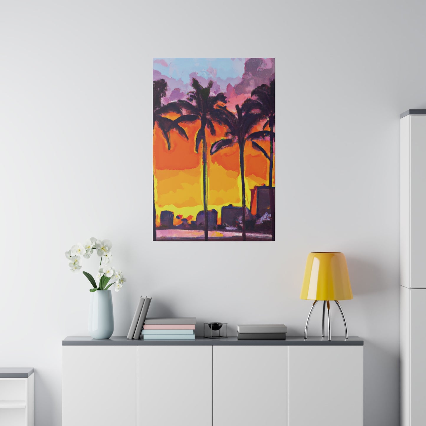 7392A - Miami Beach Sunset Painting Print | Miami | Beach | Sunset | Poster | Home Decor | Wall Art | Canvas