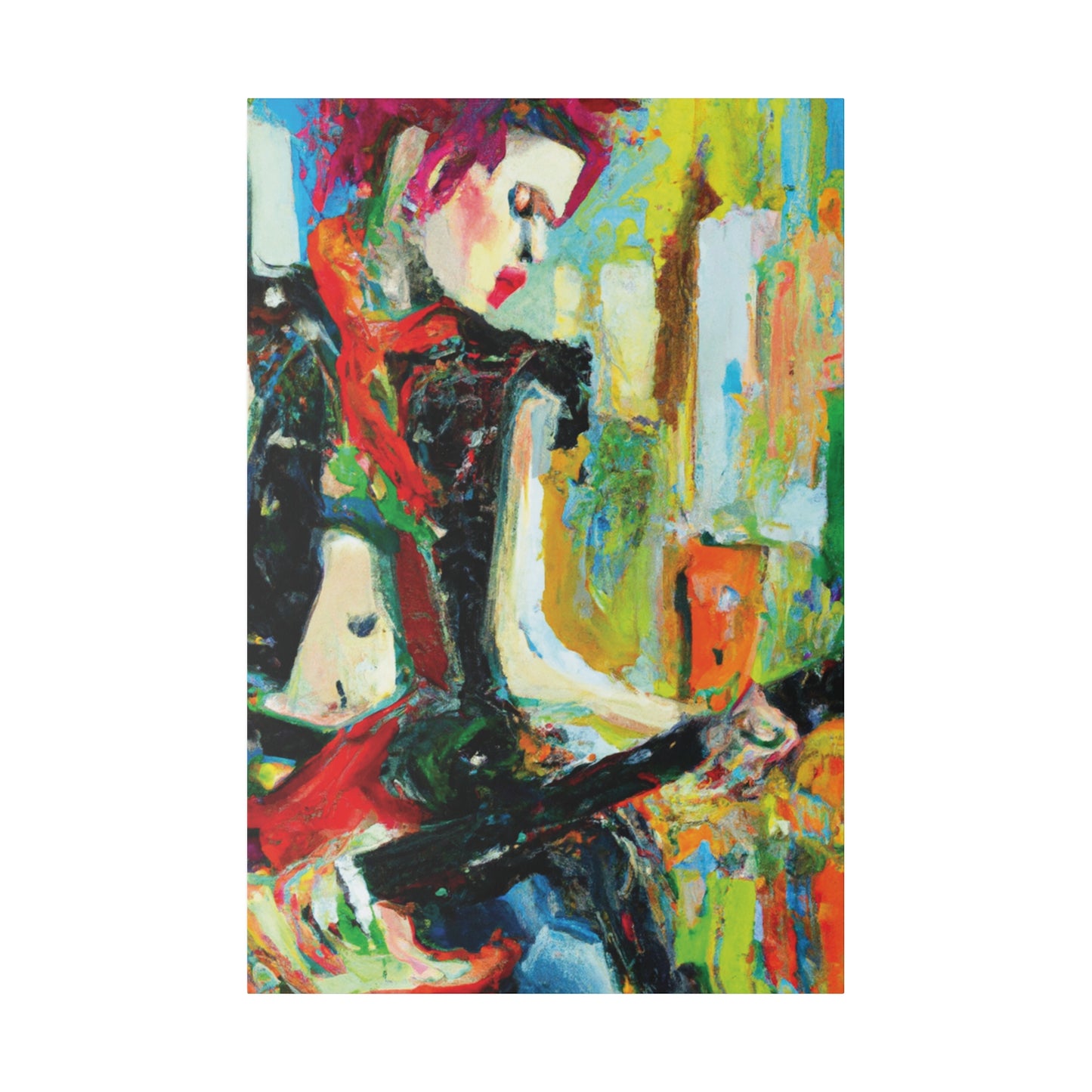 4824H - Rockstar Oil Painting Style Print | Poster | Home Decor | Wall Art | Music Art | Canvas