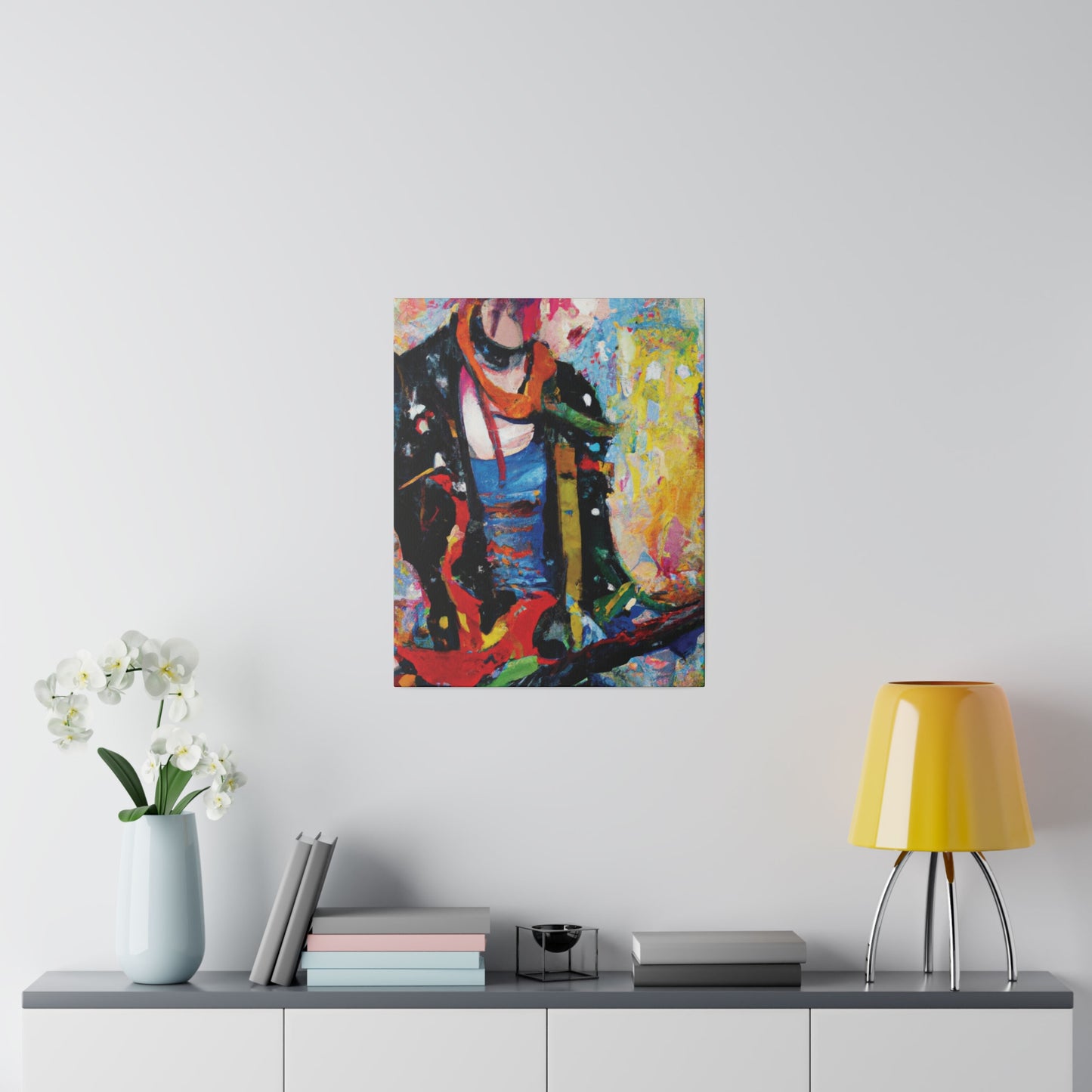 3151J - Rockstar Oil Painting Style Print | Poster | Home Decor | Wall Art | Music Art | Canvas