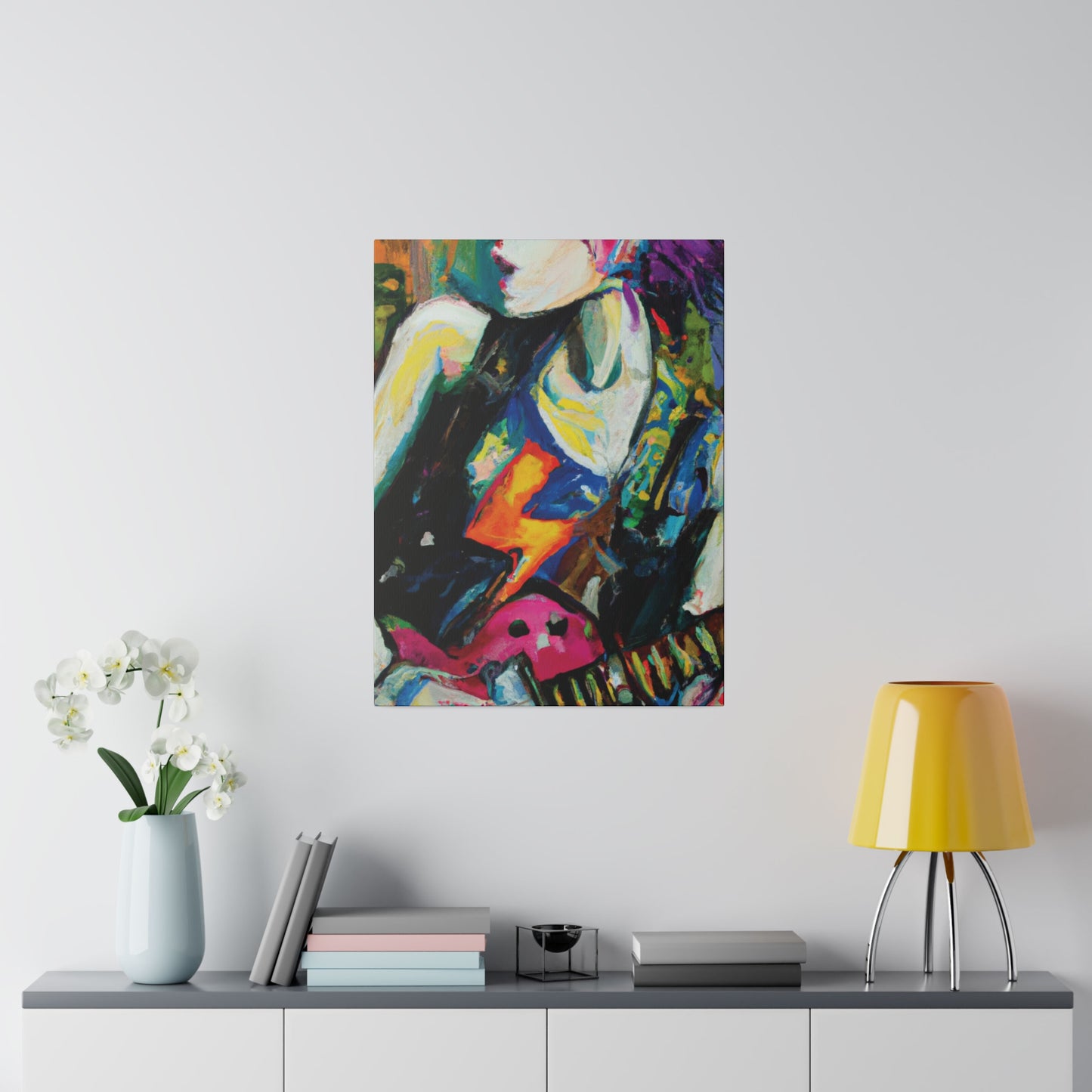 4327X - Rockstar Oil Painting Style Print | Poster | Home Decor | Wall Art | Music Art | Canvas