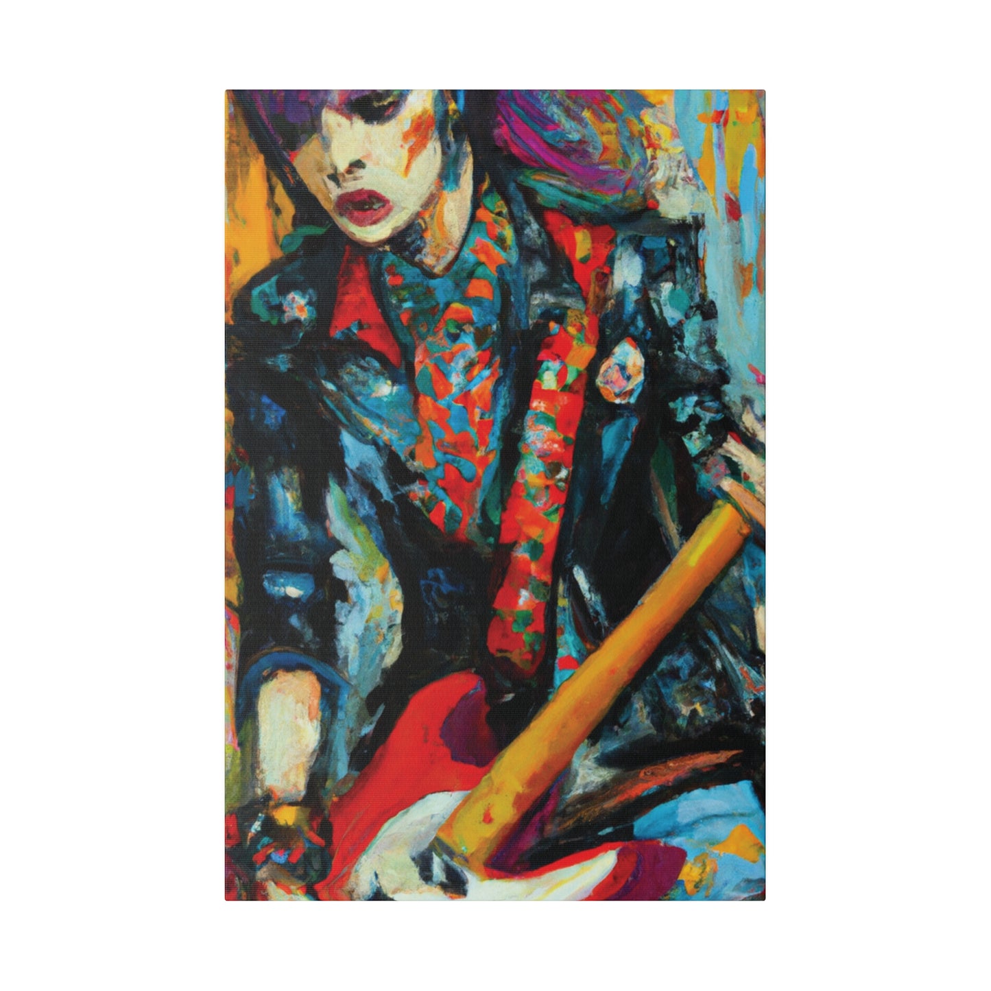 9697B - Rockstar Oil Painting Style Print | Poster | Home Decor | Wall Art | Music Art | Canvas