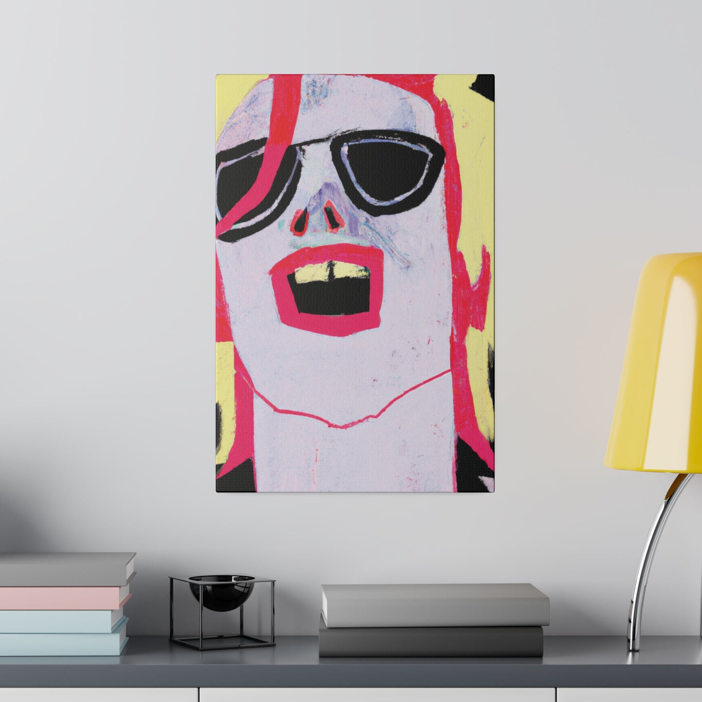 6233M - Rockstar Painting Print | Face | Abstract | Poster | Home Decor | Wall Art | Music Art | Canvas