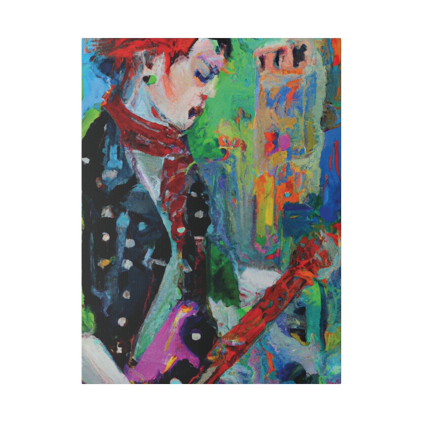 9721W - Rockstar Oil Painting Style Print | Poster | Home Decor | Wall Art | Music Art | Canvas