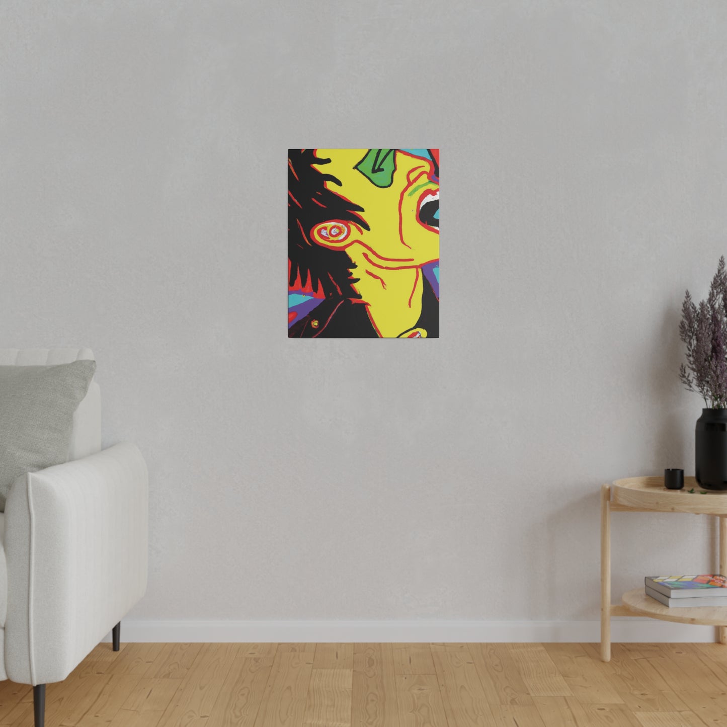 7354H - Rockstar Painting Print | Face | Abstract | Poster | Home Decor | Wall Art | Music Art | Canvas