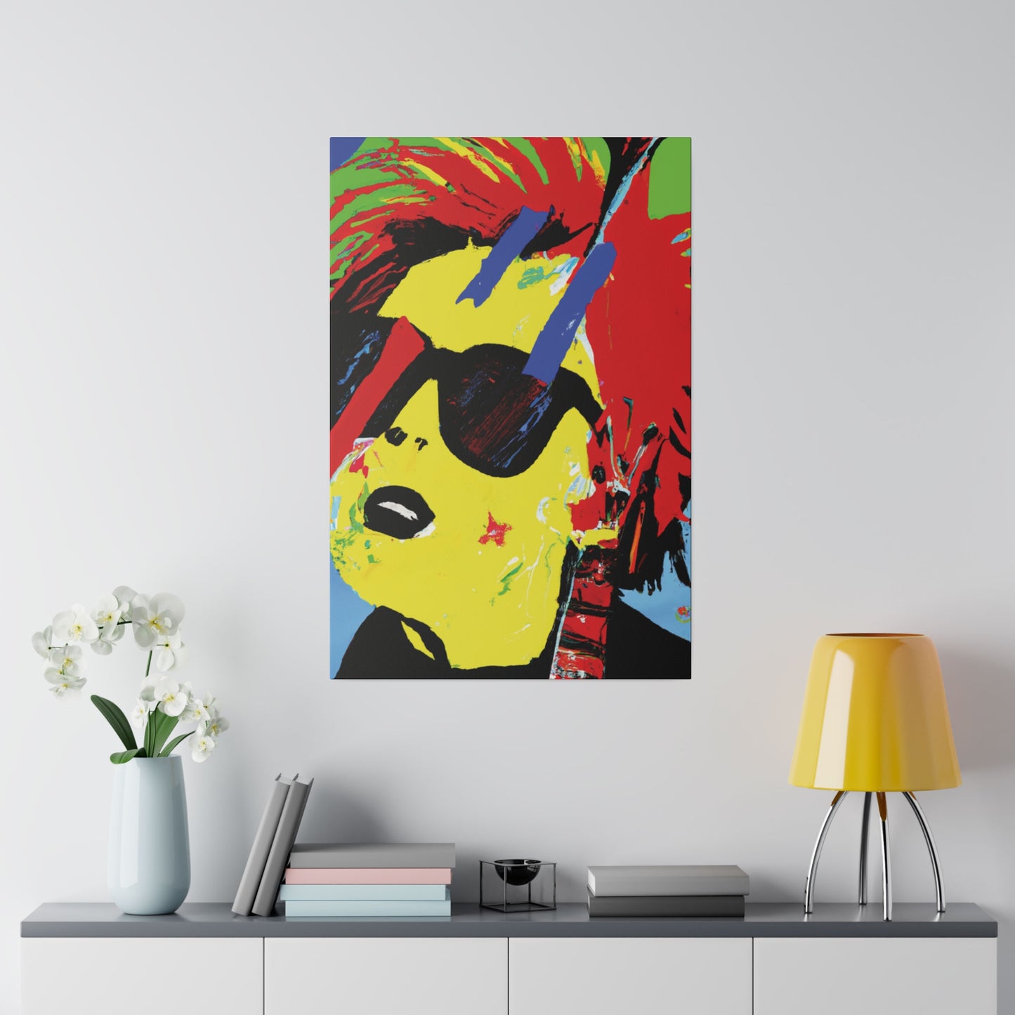 7482U - Rockstar Painting Print | Face | Abstract | Poster | Home Decor | Wall Art | Music Art | Canvas