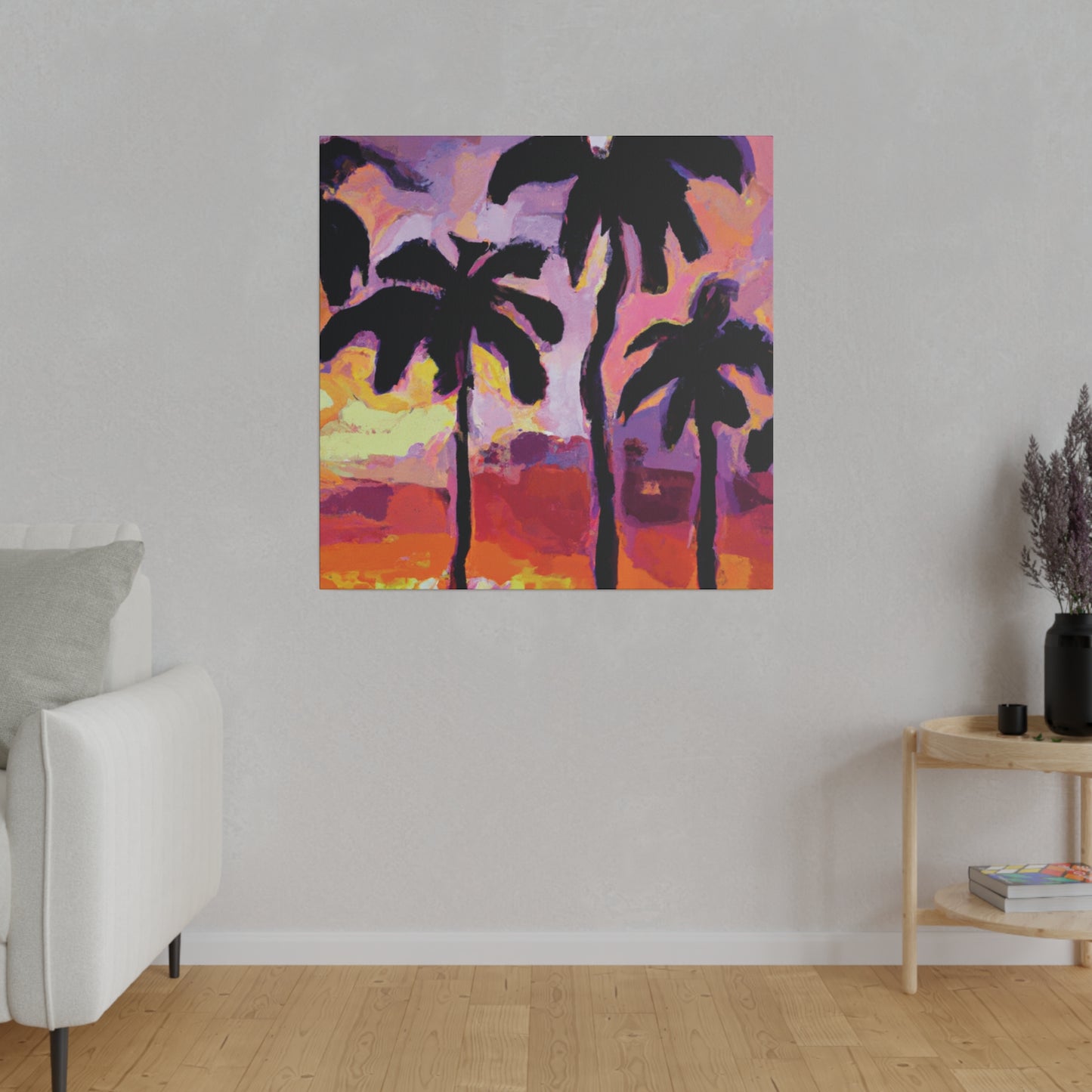 7449F - Miami Beach Sunset Painting Print | Miami | Beach | Sunset | Poster | Home Decor | Wall Art | Canvas