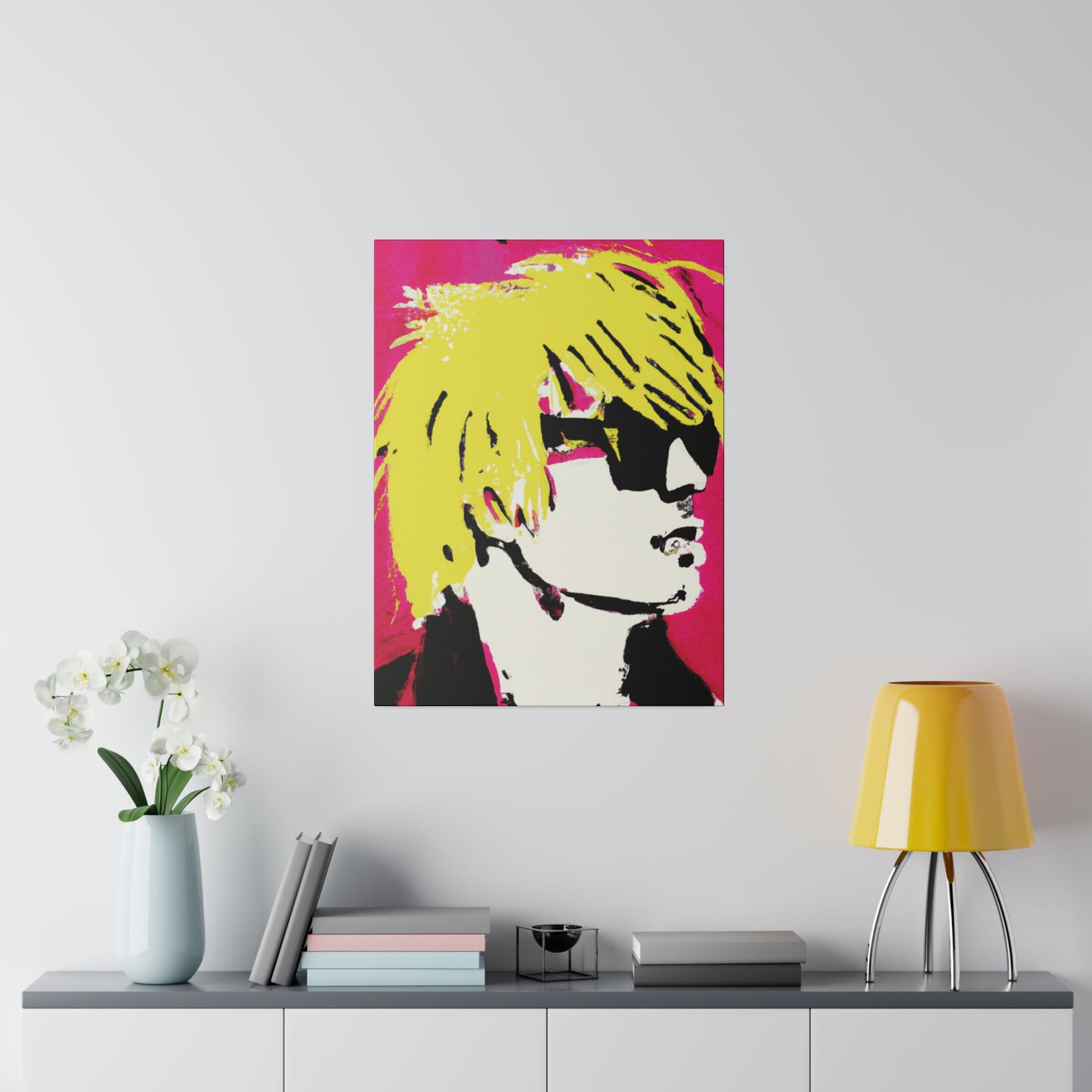 6662A - Rockstar Painting Print | Face | Abstract | Poster | Home Decor | Wall Art | Music Art | Canvas