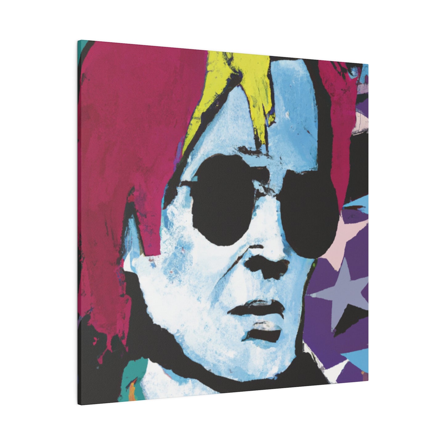 7157H - Rockstar Painting Print | Face | Abstract | Poster | Home Decor | Wall Art | Music Art | Canvas