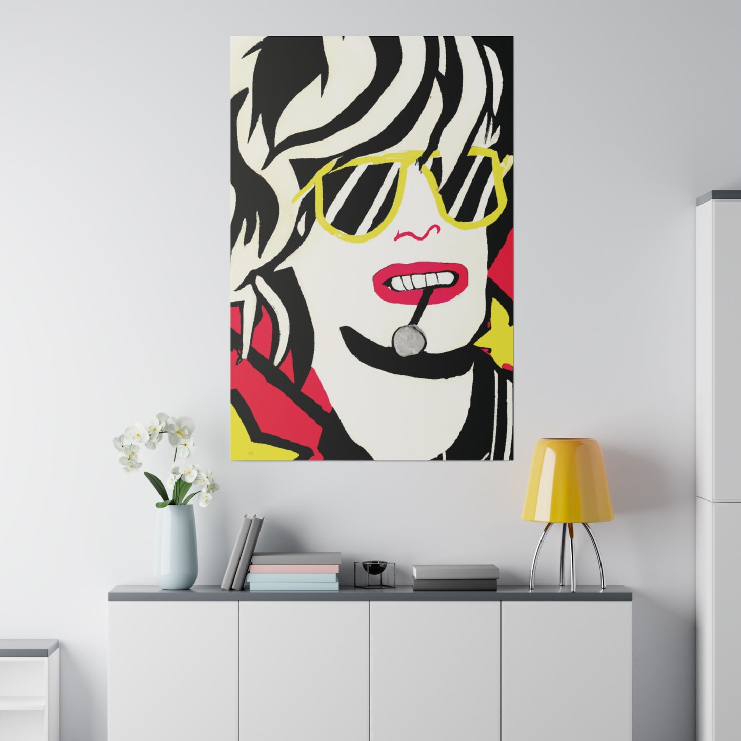 7456P - Rockstar Painting Print | Face | Abstract | Poster | Home Decor | Wall Art | Music Art | Canvas