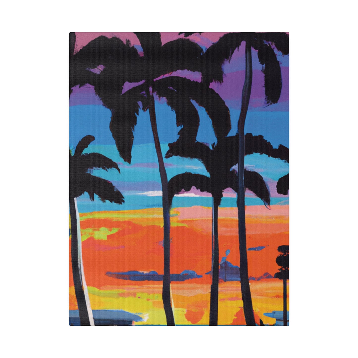 7891V - Miami Beach Sunset Painting Print | Miami | Beach | Sunset | Poster | Home Decor | Wall Art | Canvas