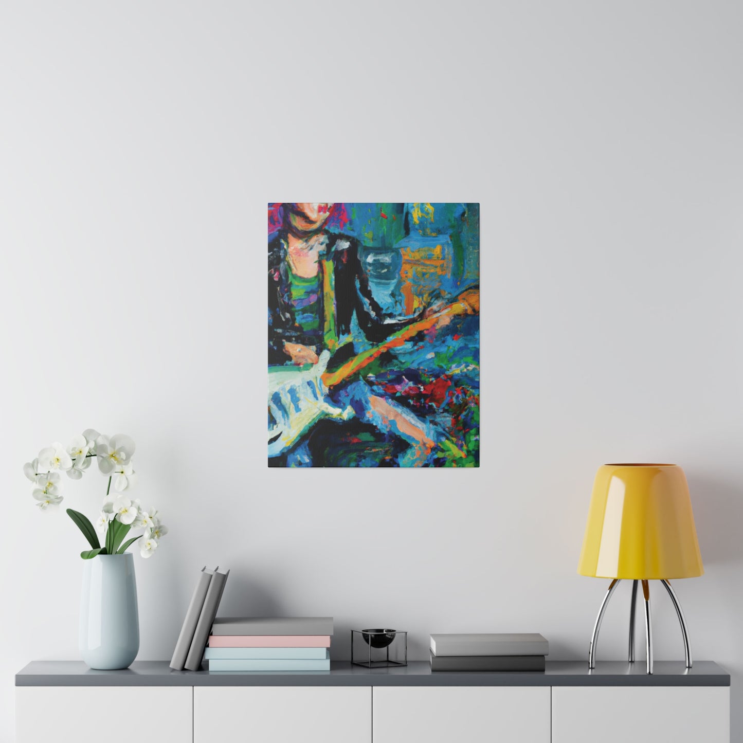 6774A - Rockstar Oil Painting Style Print | Poster | Home Decor | Wall Art | Music Art | Canvas