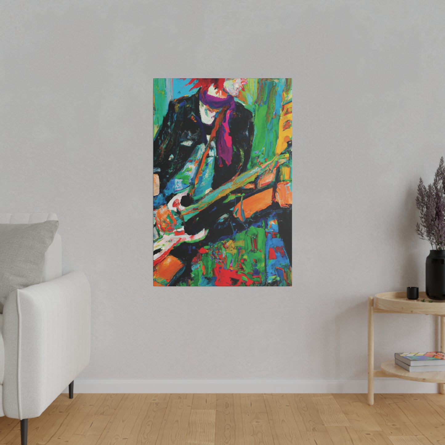 6595X - Rockstar Oil Painting Style Print | Poster | Home Decor | Wall Art | Music Art | Canvas