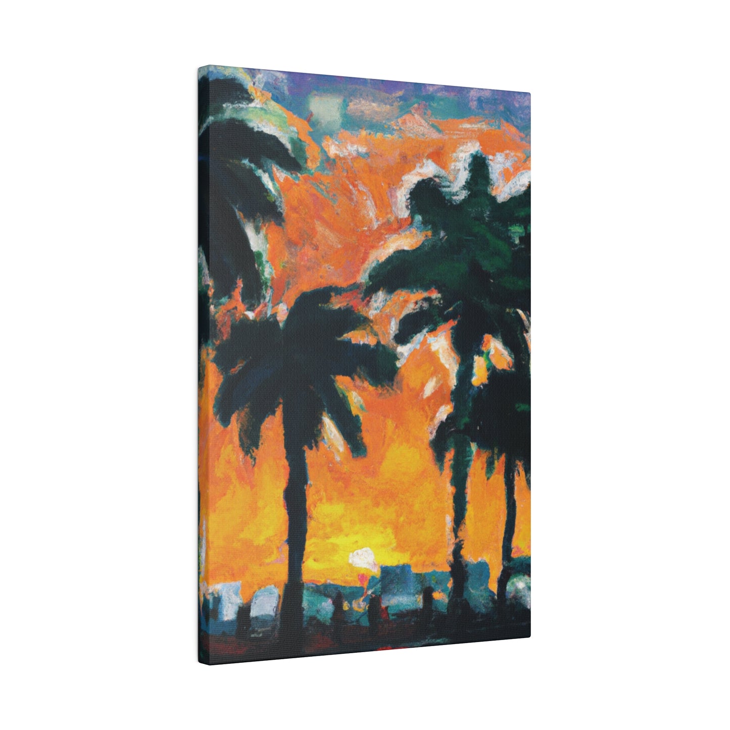 9571T - Miami Beach Sunset Painting Print | Miami | Beach | Sunset | Poster | Home Decor | Wall Art | Canvas