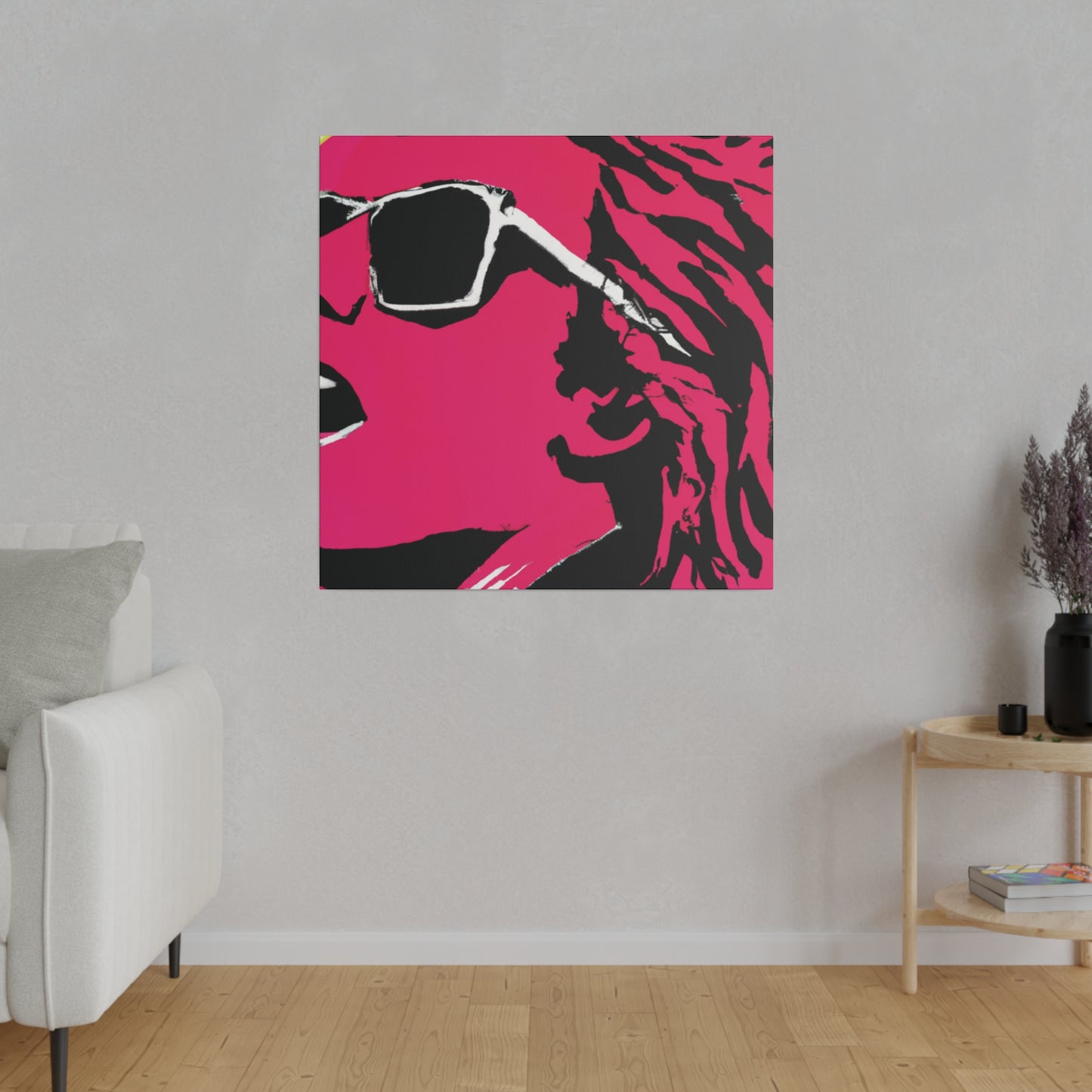 7829G - Rockstar Painting Print | Face | Abstract | Poster | Home Decor | Wall Art | Music Art | Canvas