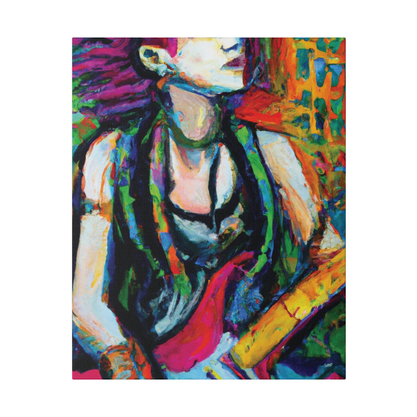 9572N - Rockstar Oil Painting Style Print | Poster | Home Decor | Wall Art | Music Art | Canvas