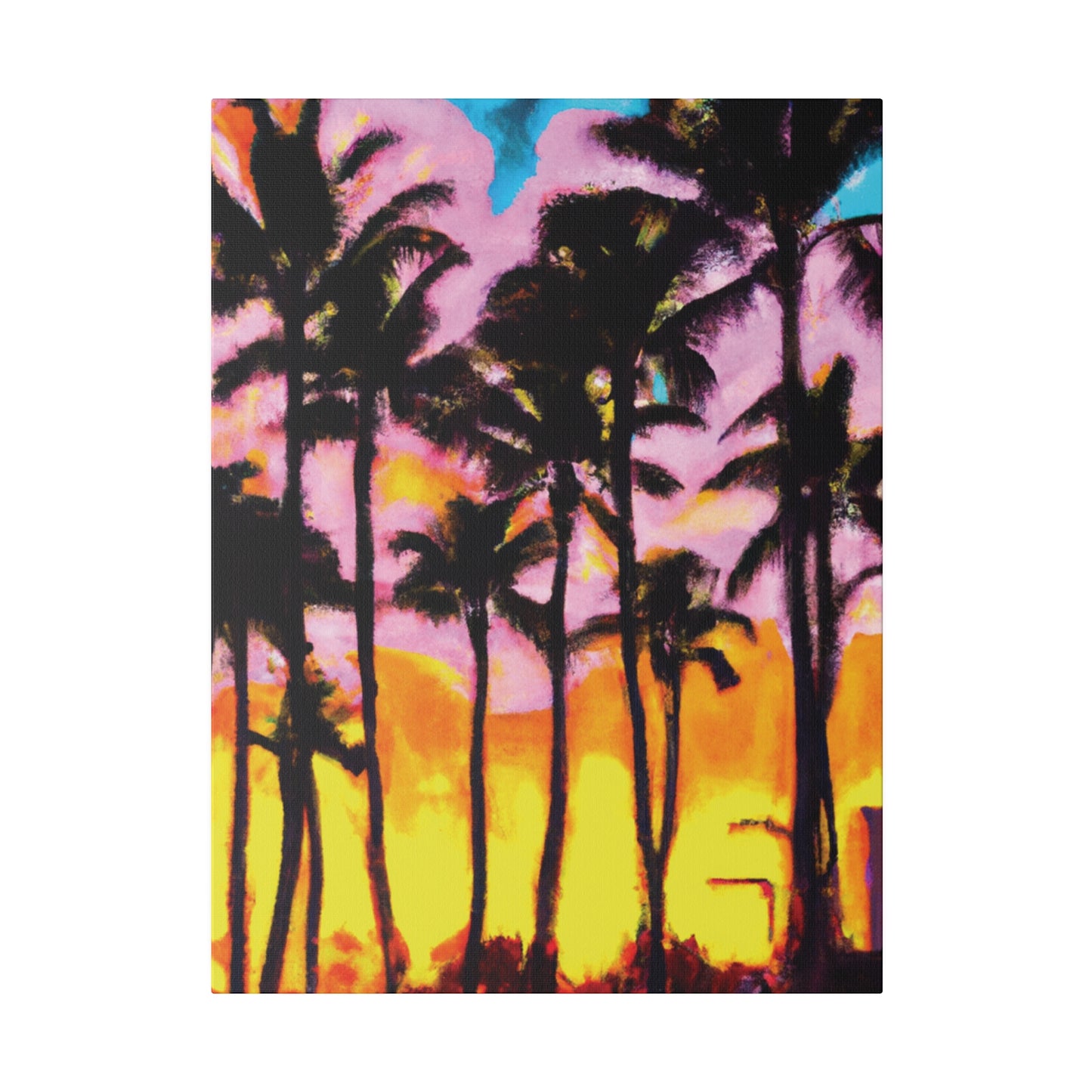 6202Q - Miami Beach Sunset Painting Print | Miami | Beach | Sunset | Poster | Home Decor | Wall Art | Canvas