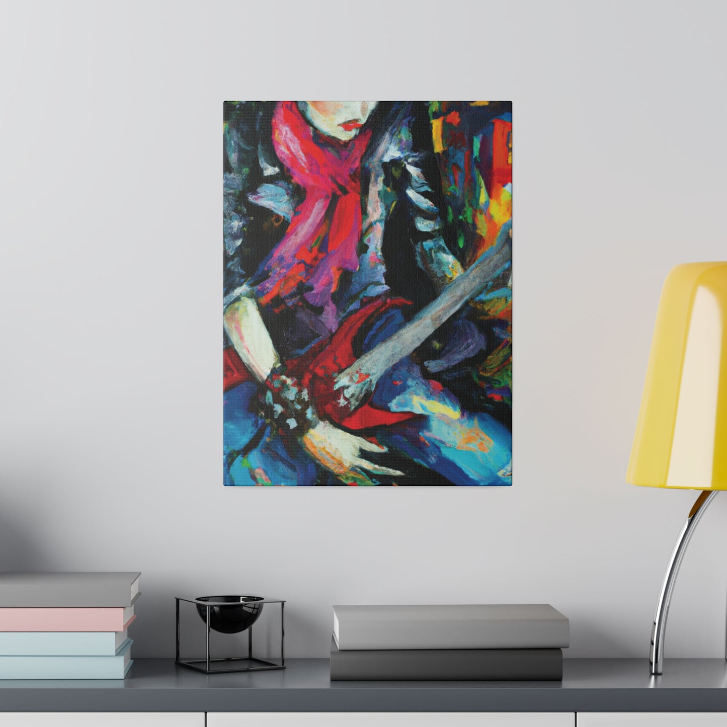 834A - Rockstar Oil Painting Style Print | Poster | Home Decor | Wall Art | Music Art | Canvas