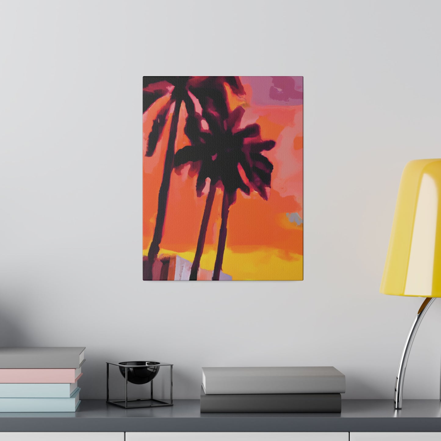 8398N - Miami Beach Sunset Painting Print | Miami | Beach | Sunset | Poster | Home Decor | Wall Art | Canvas