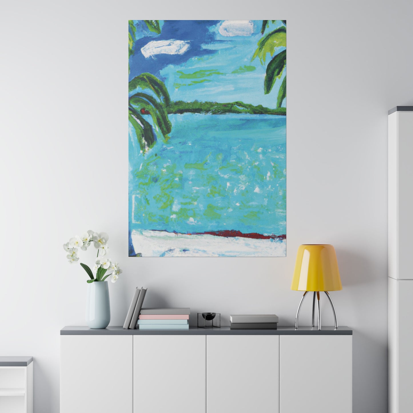 2143W - Bahamas Ocean Painting Print | Bahamas | Ocean | Beach | Poster | Home Decor | Wall Art | Canvas