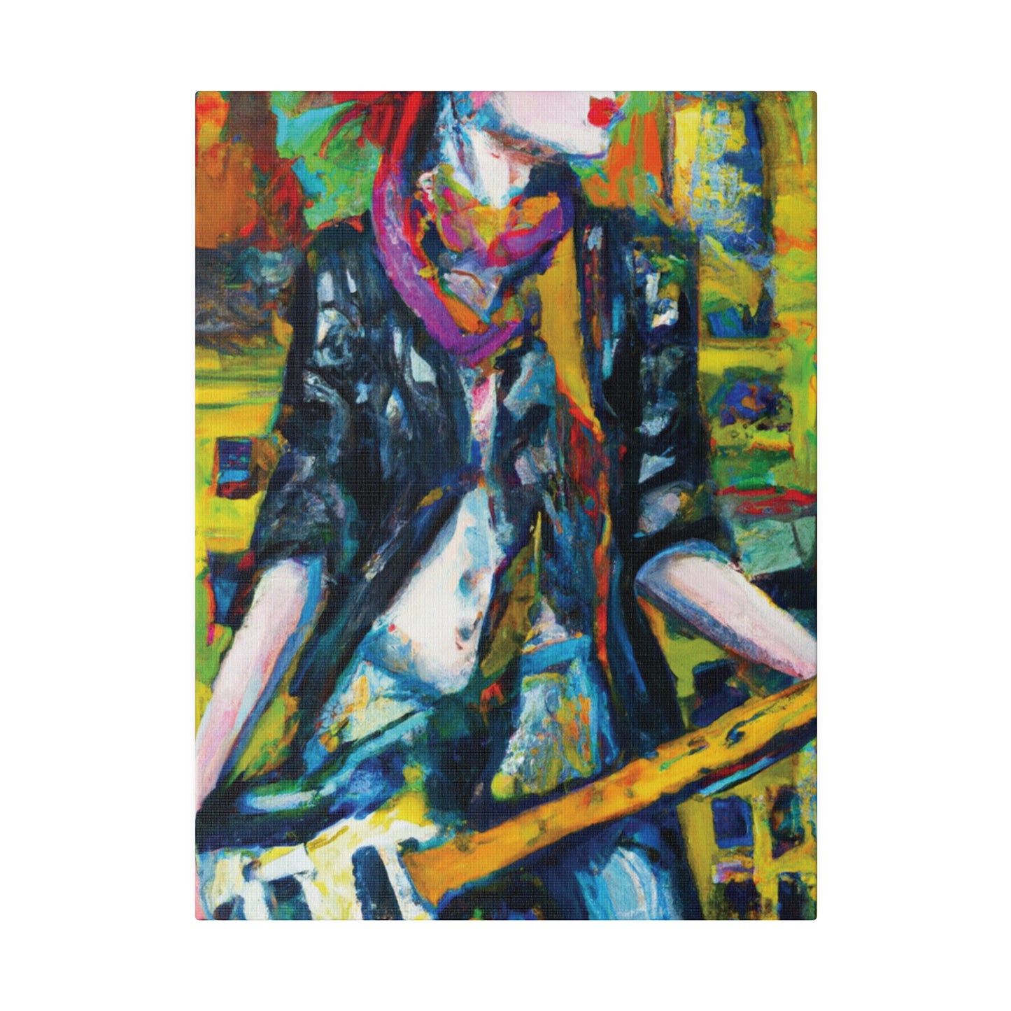 3589A - Rockstar Oil Painting Style Print | Poster | Home Decor | Wall Art | Music Art | Canvas