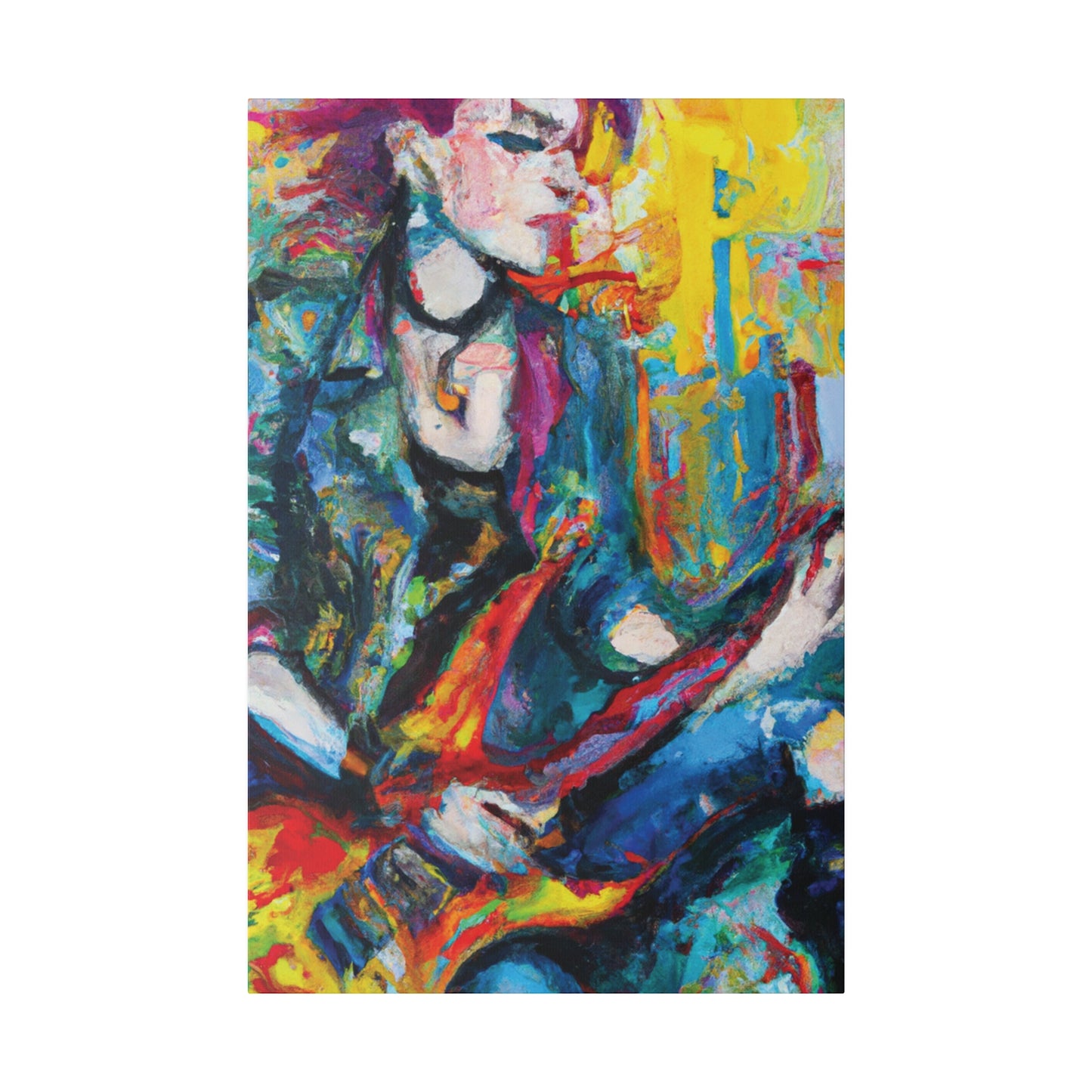 3497T - Rockstar Oil Painting Style Print | Poster | Home Decor | Wall Art | Music Art | Canvas