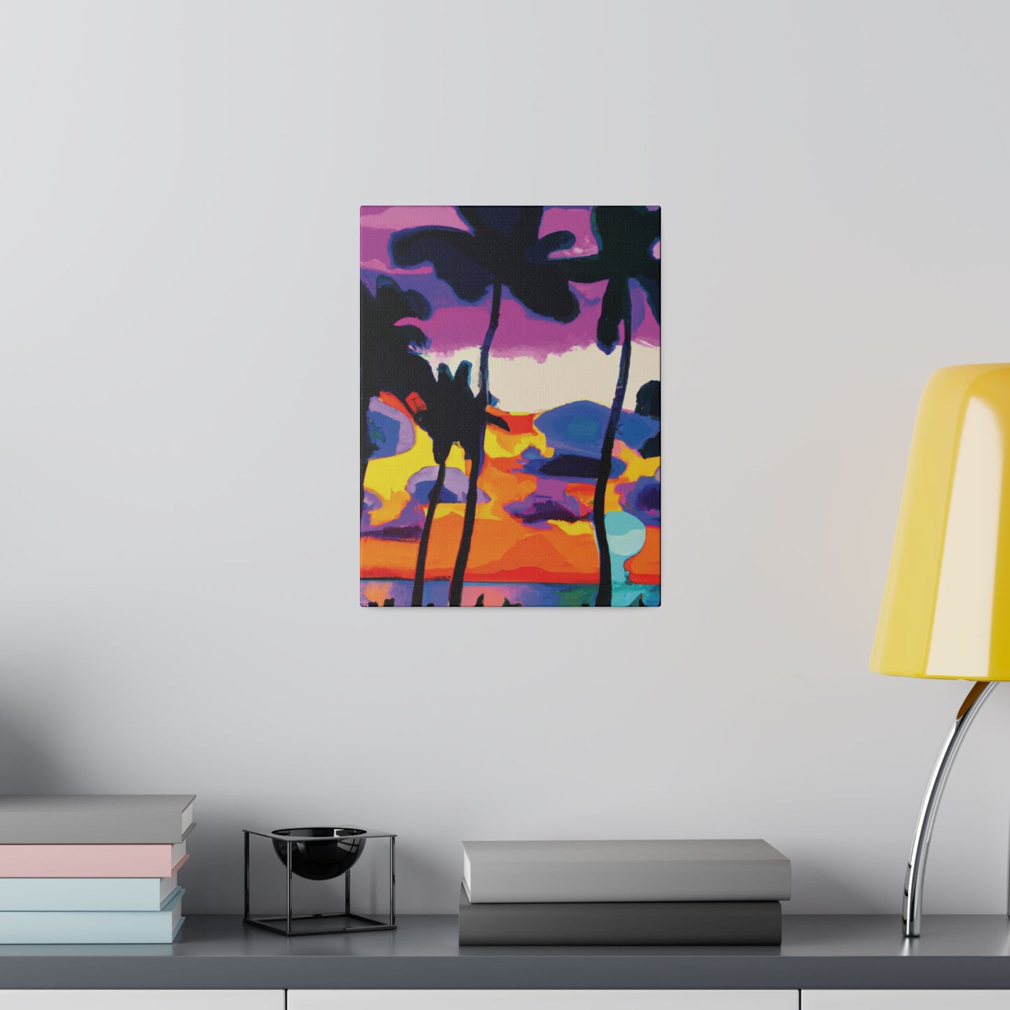 7455H - Miami Beach Sunset Painting Print | Miami | Beach | Sunset | Poster | Home Decor | Wall Art | Canvas