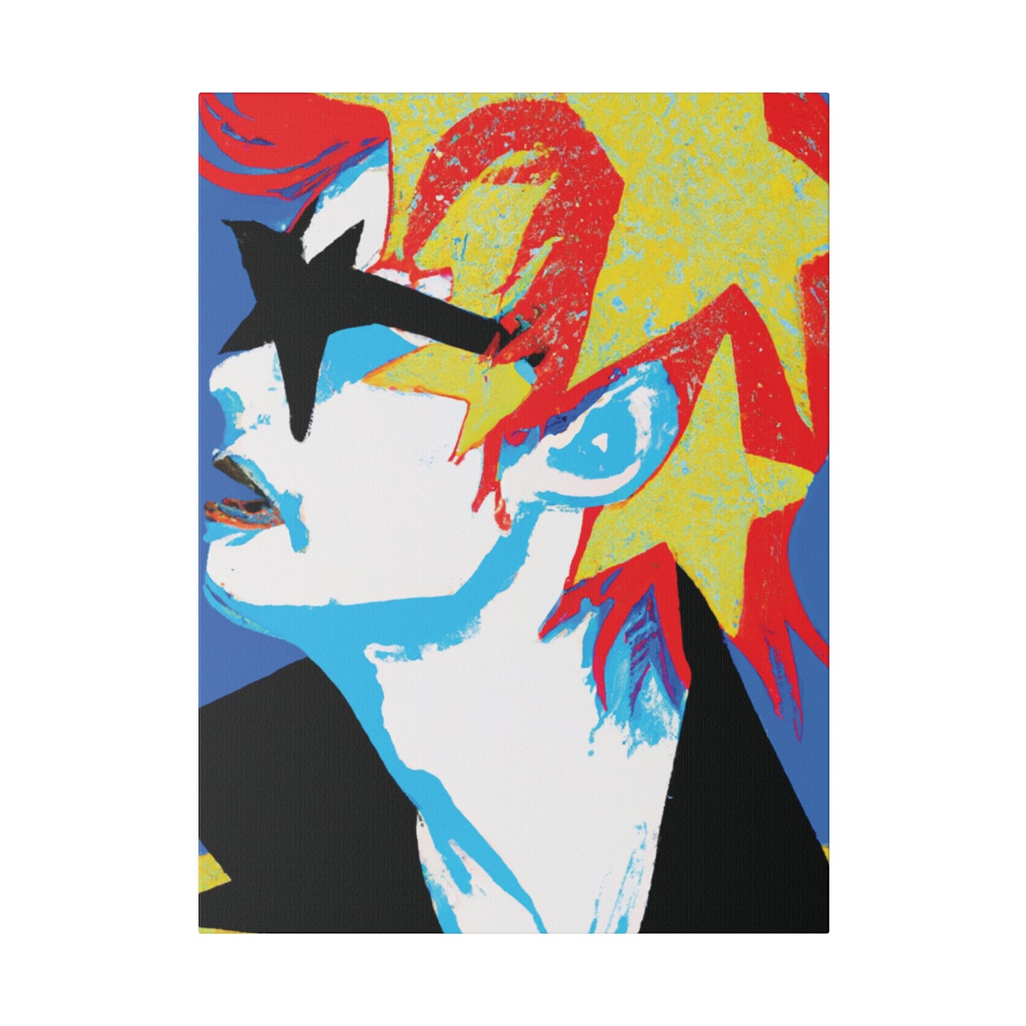 9245E - Rockstar Painting Print | Face | Abstract | Poster | Home Decor | Wall Art | Music Art | Canvas