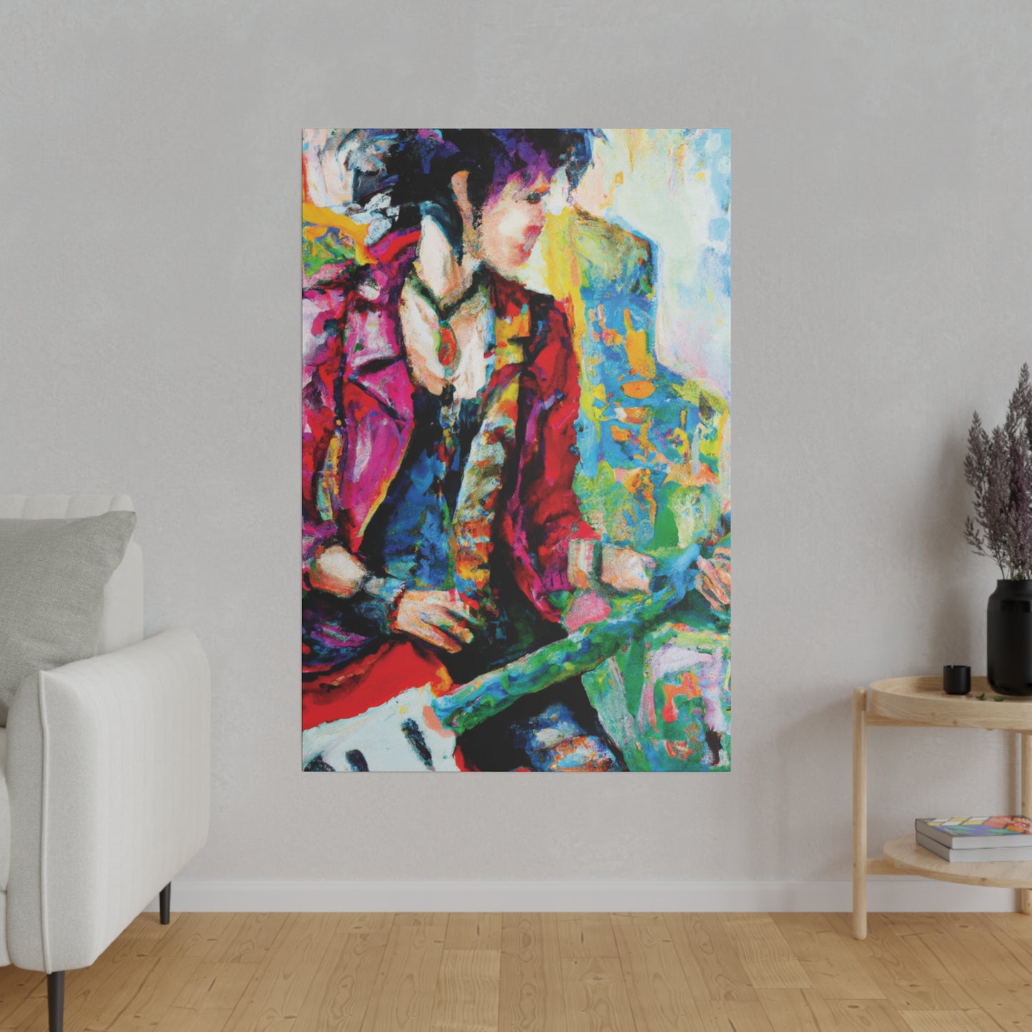 7234K - Rockstar Oil Painting Style Print | Poster | Home Decor | Wall Art | Music Art | Canvas