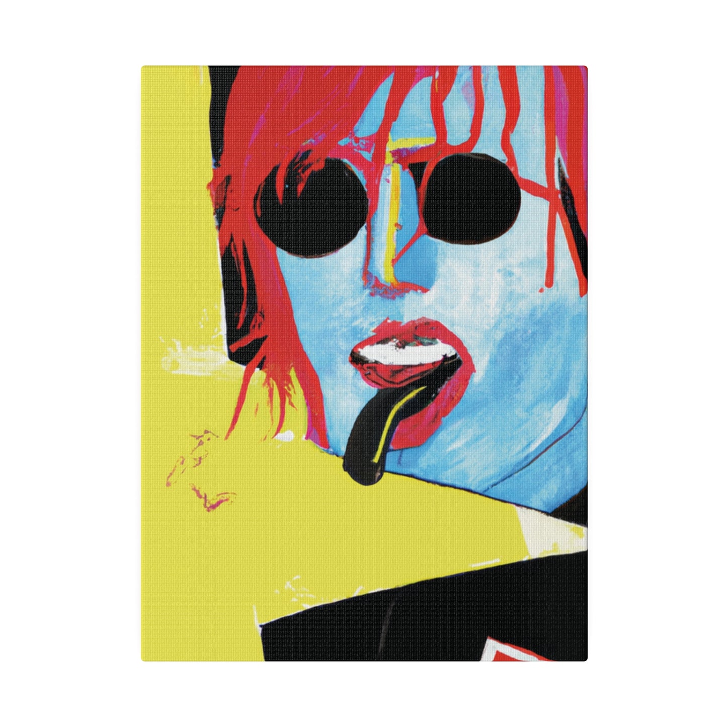 6227H - Rockstar Painting Print | Face | Abstract | Poster | Home Decor | Wall Art | Music Art | Canvas