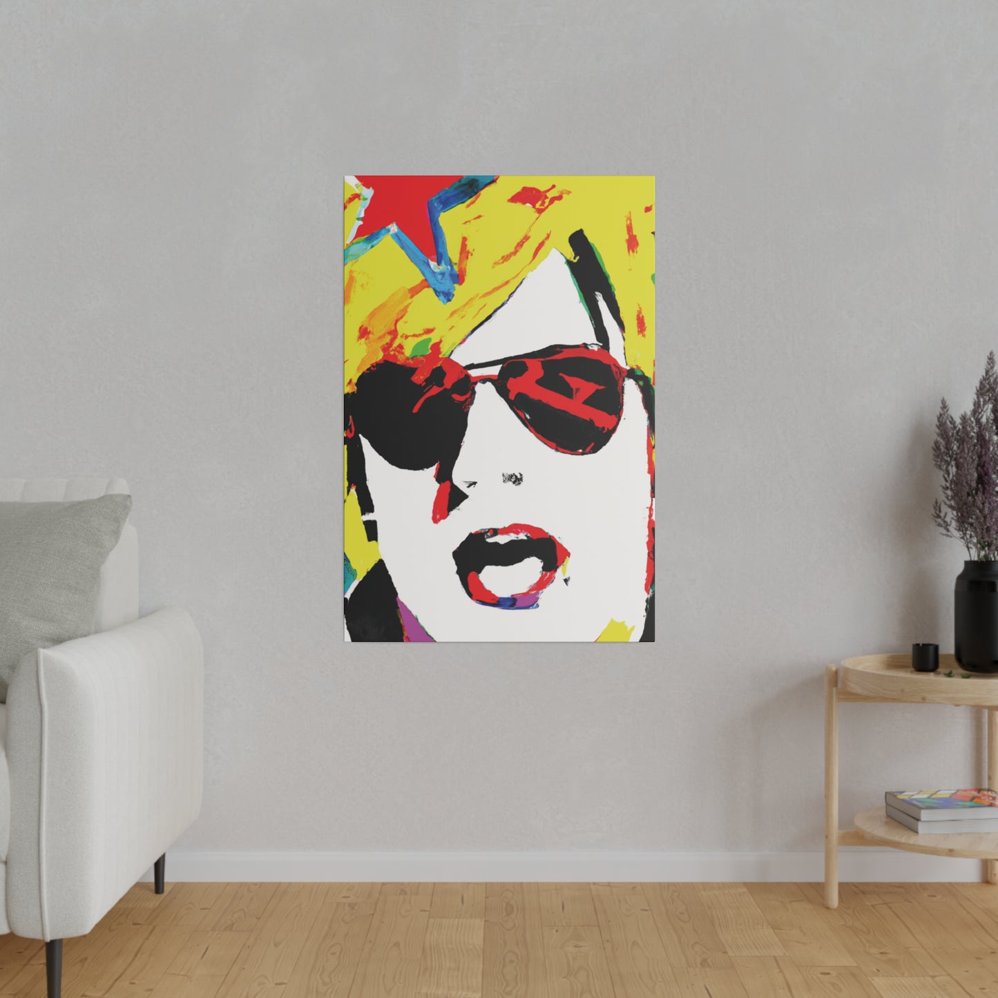 7931Q - Rockstar Painting Print | Face | Abstract | Poster | Home Decor | Wall Art | Music Art | Canvas