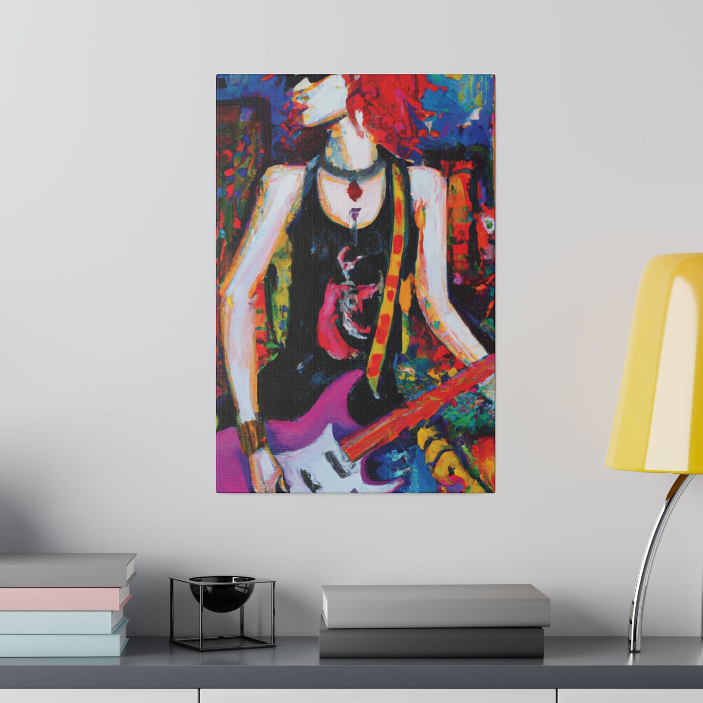 9648D - Rockstar Oil Painting Style Print | Poster | Home Decor | Wall Art | Music Art | Canvas