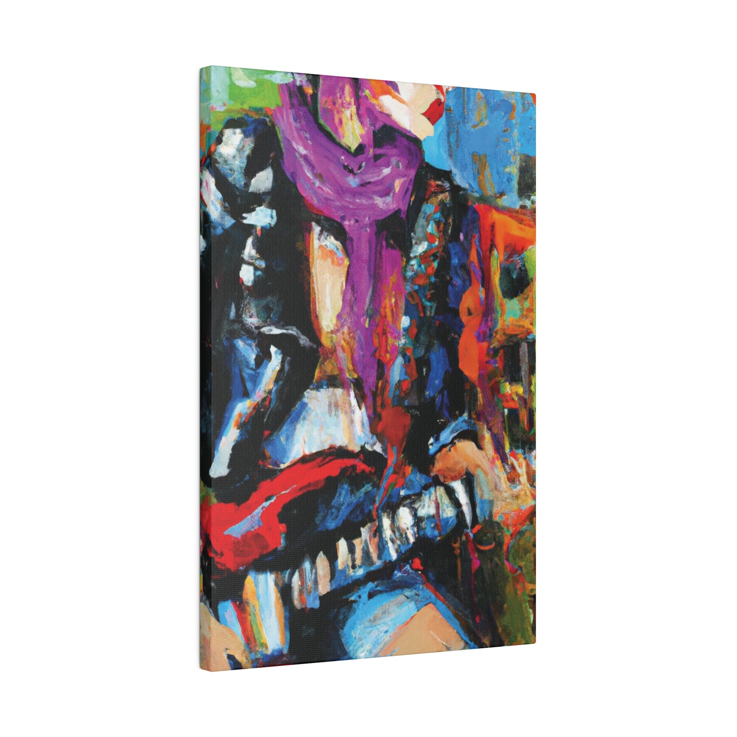 6696F - Rockstar Oil Painting Style Print | Poster | Home Decor | Wall Art | Music Art | Canvas