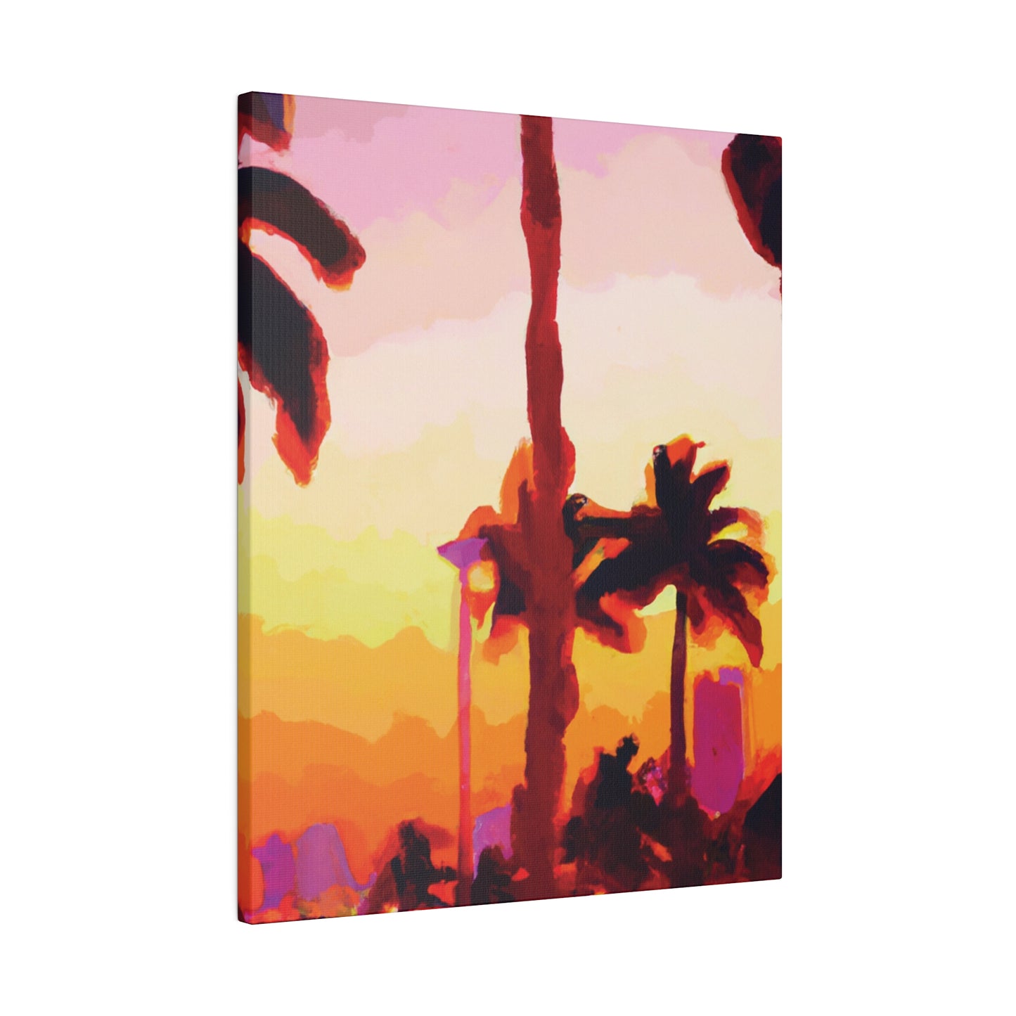 7016Q - Miami Beach Sunset Painting Print | Miami | Beach | Sunset | Poster | Home Decor | Wall Art | Canvas