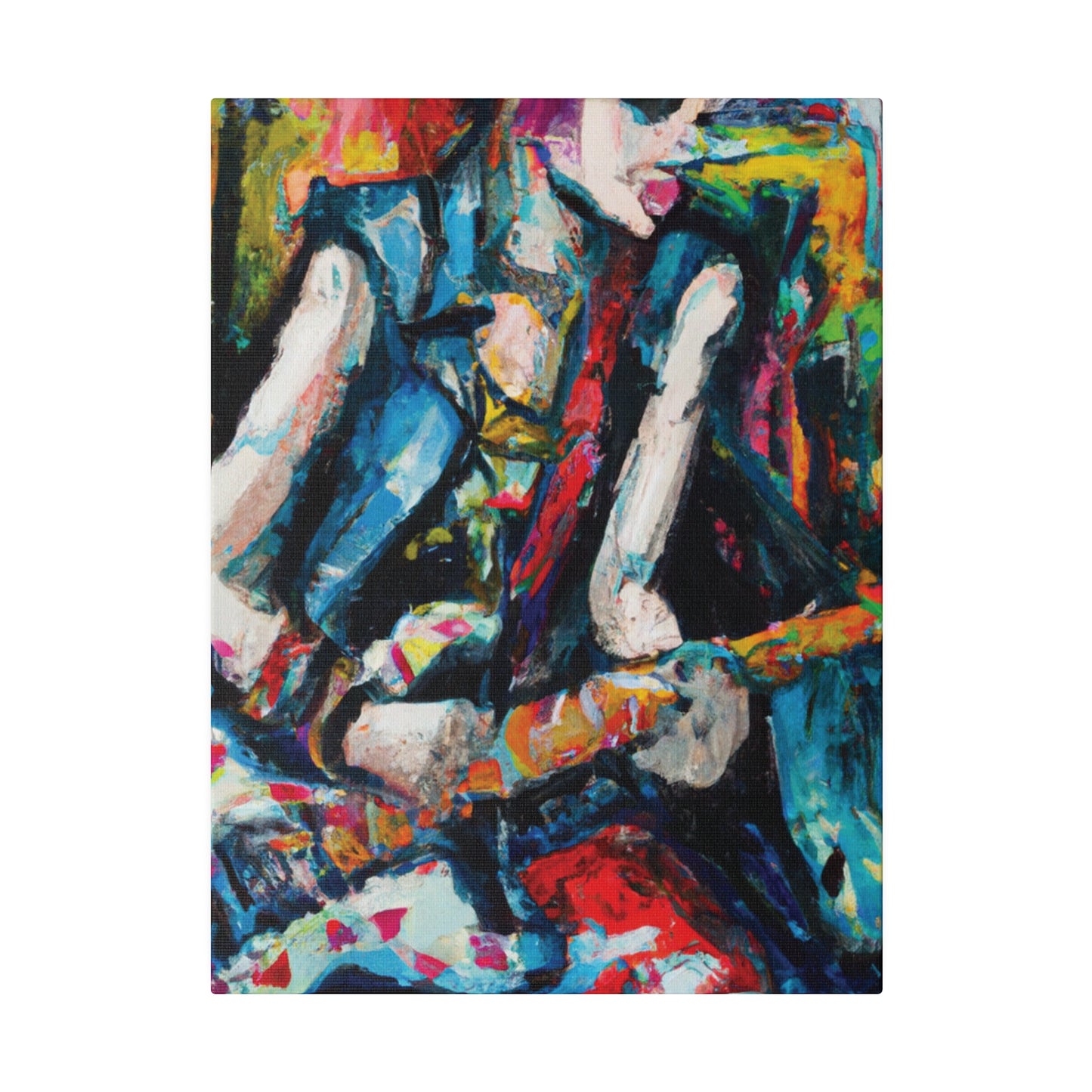 4521T - Rockstar Oil Painting Style Print | Poster | Home Decor | Wall Art | Music Art | Canvas