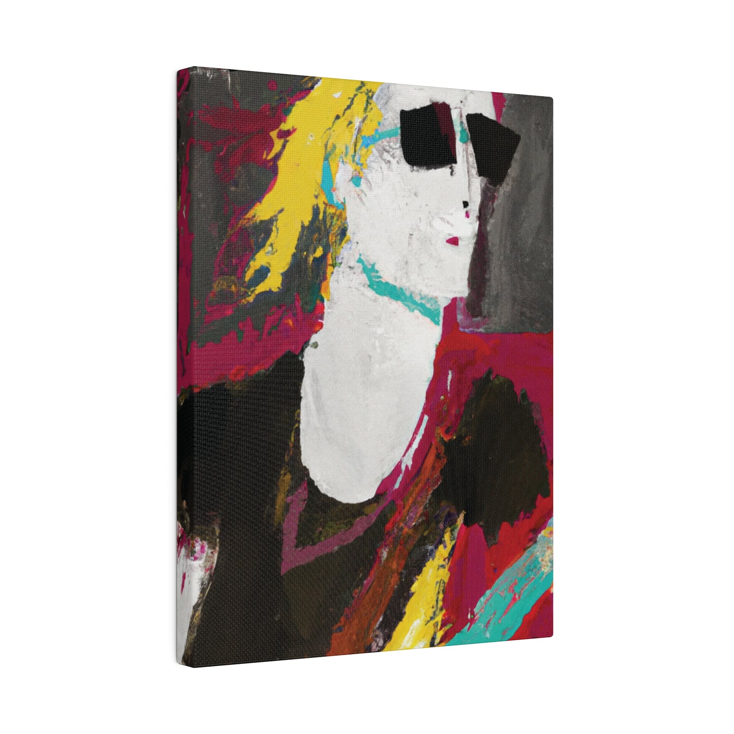 9346S - Rockstar Painting Print | Face | Abstract | Poster | Home Decor | Wall Art | Music Art | Canvas