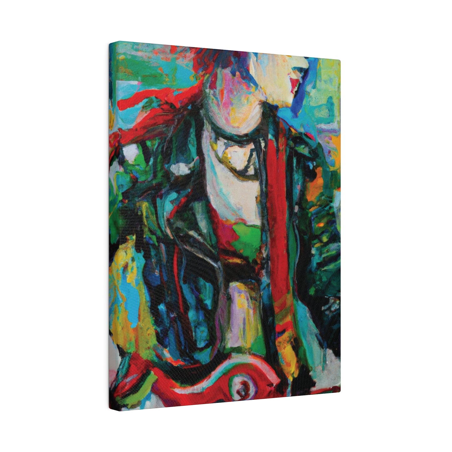 7245X - Rockstar Oil Painting Style Print | Poster | Home Decor | Wall Art | Music Art | Canvas