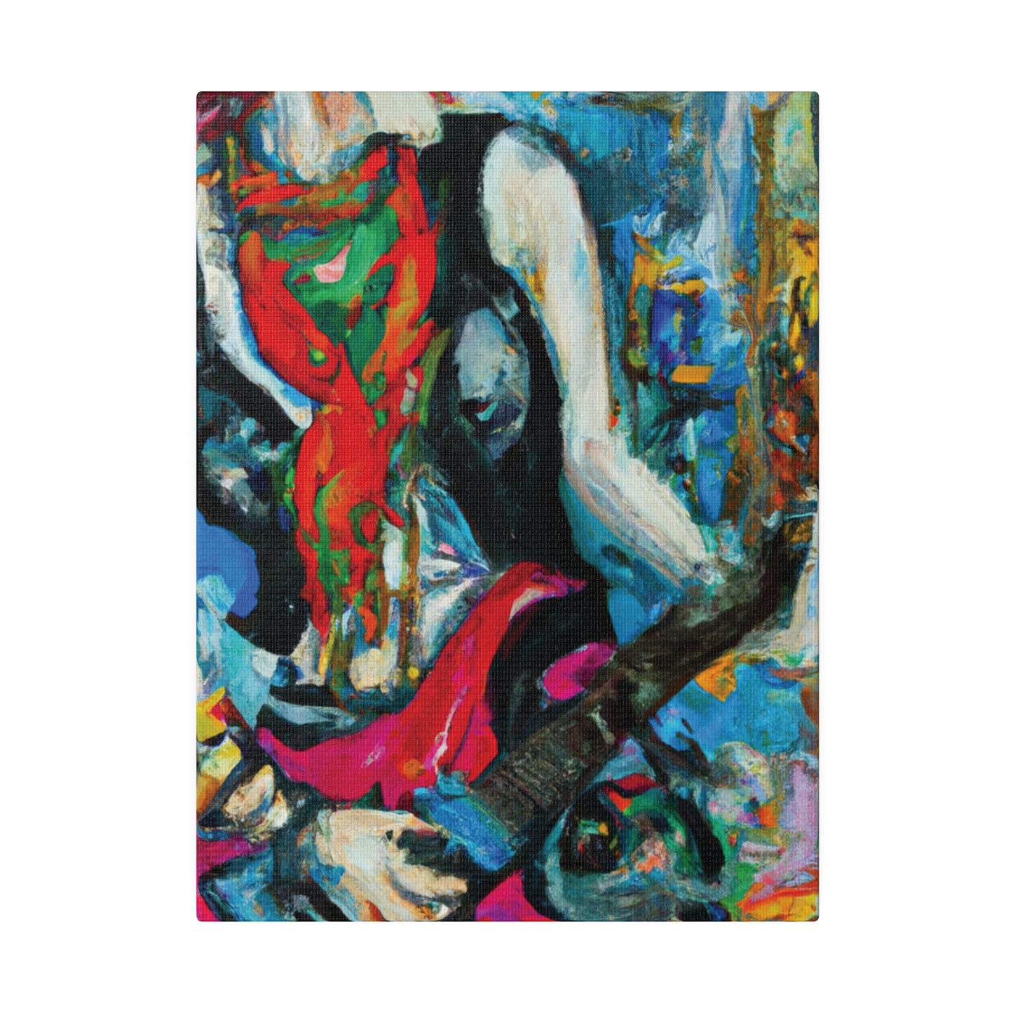 8722E - Rockstar Oil Painting Style Print | Poster | Home Decor | Wall Art | Music Art | Canvas
