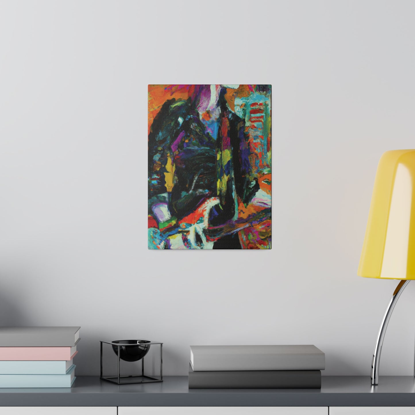 8673Z - Rockstar Oil Painting Style Print | Poster | Home Decor | Wall Art | Music Art | Canvas