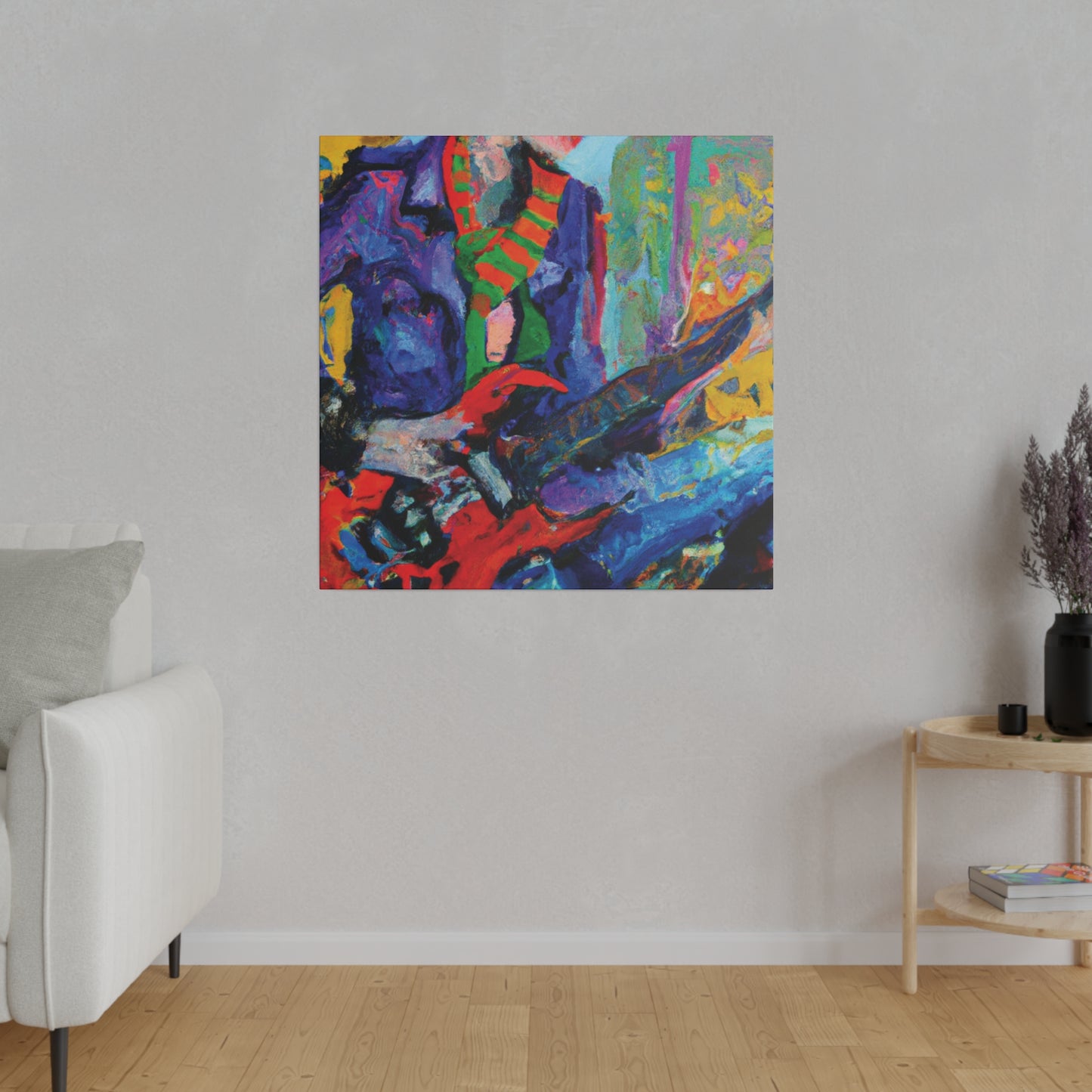 5227E - Rockstar Oil Painting Style Print | Poster | Home Decor | Wall Art | Music Art | Canvas